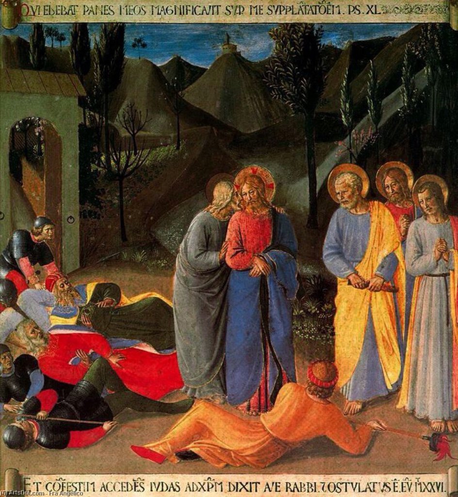 Order Artwork Replica El beso de Judas by Fra Angelico (1395-1455, Italy) | ArtsDot.com