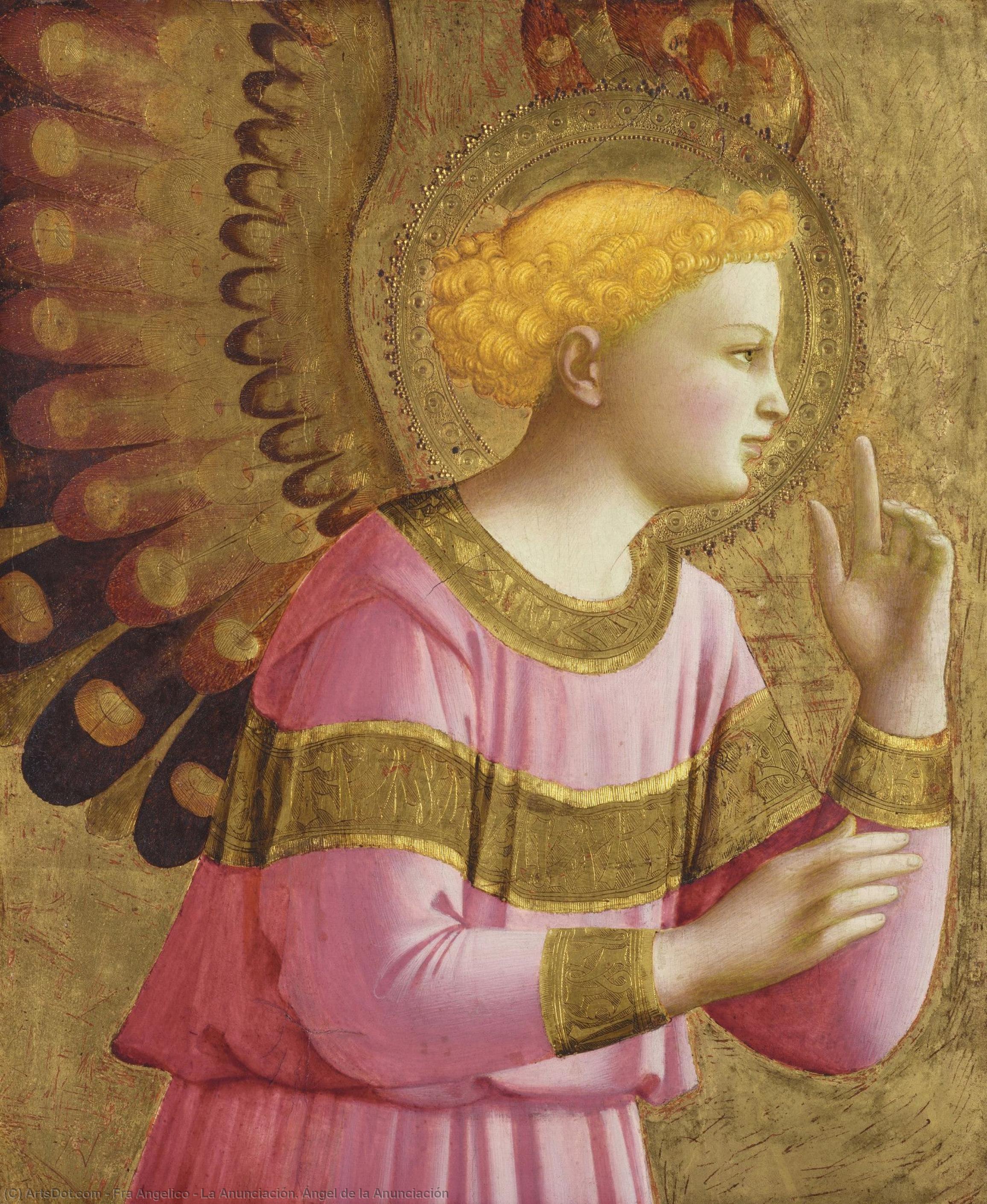Order Oil Painting Replica La Anunciación. Ángel de la Anunciación by Fra Angelico (1395-1455, Italy) | ArtsDot.com