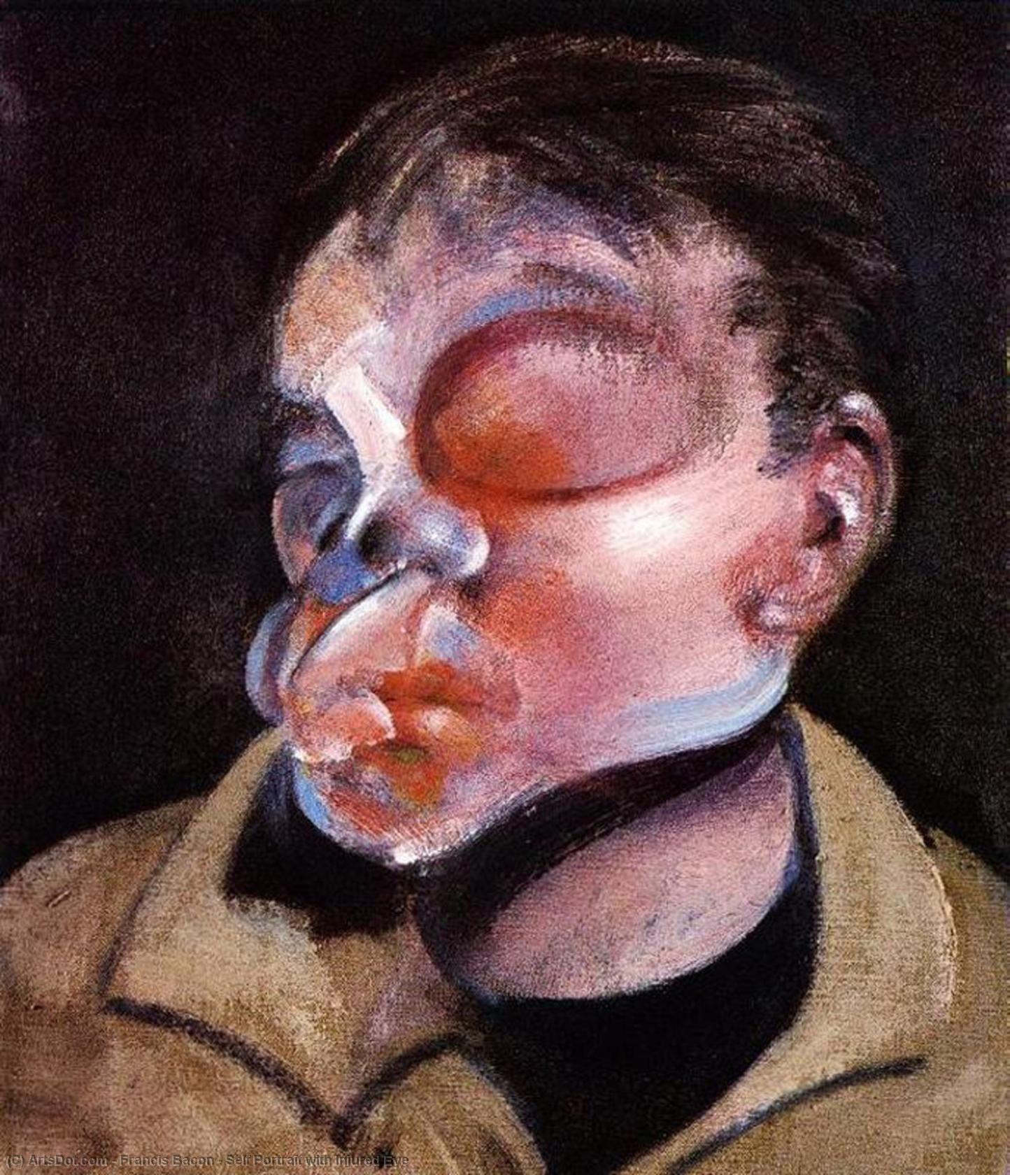 Order Oil Painting Replica Self Portrait with Injured Eye by Francis Bacon (Inspired By) (1909-1992, Ireland) | ArtsDot.com