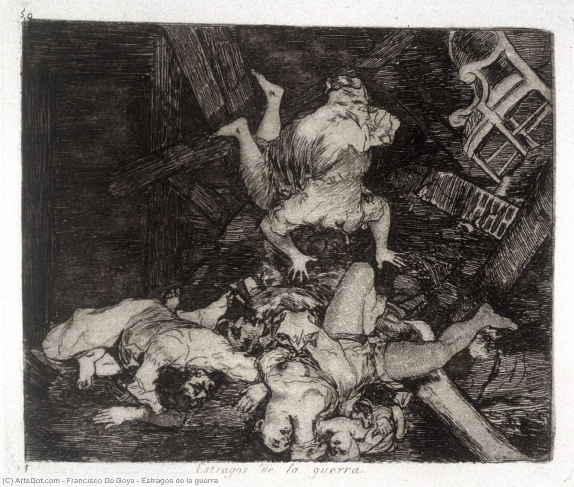 Buy Museum Art Reproductions Estragos de la guerra by Francisco De Goya (1746-1828, Spain) | ArtsDot.com