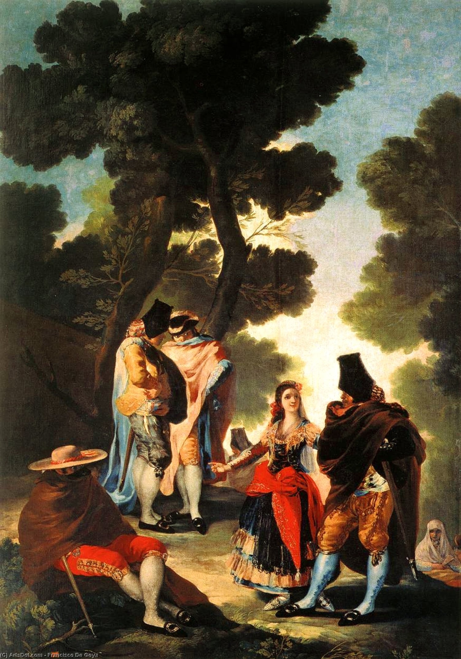 Buy Museum Art Reproductions La maja y los embozados by Francisco De Goya (1746-1828, Spain) | ArtsDot.com