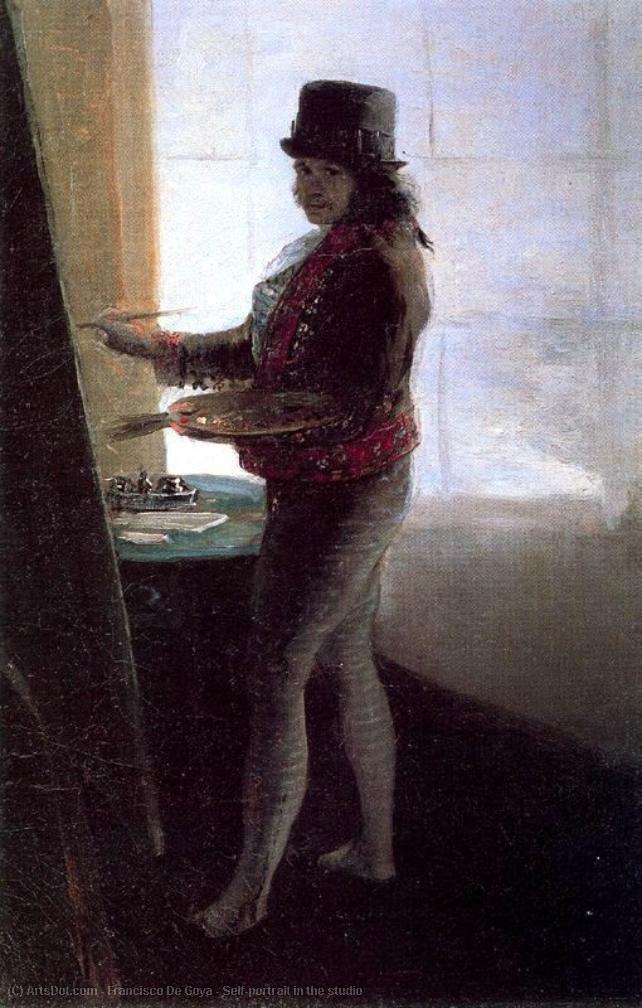 Buy Museum Art Reproductions Self-portrait in the studio by Francisco De Goya (1746-1828, Spain) | ArtsDot.com