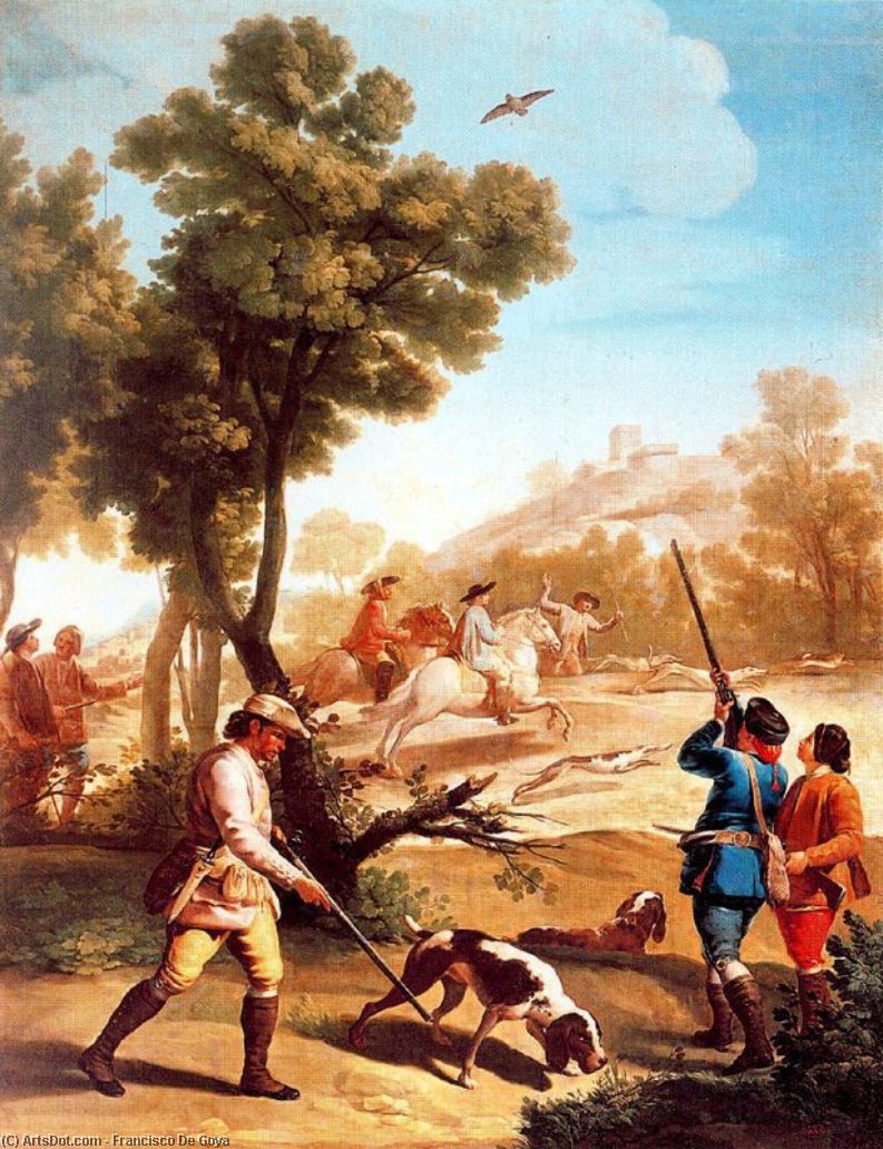 Order Artwork Replica The hunting party by Francisco De Goya (1746-1828, Spain) | ArtsDot.com