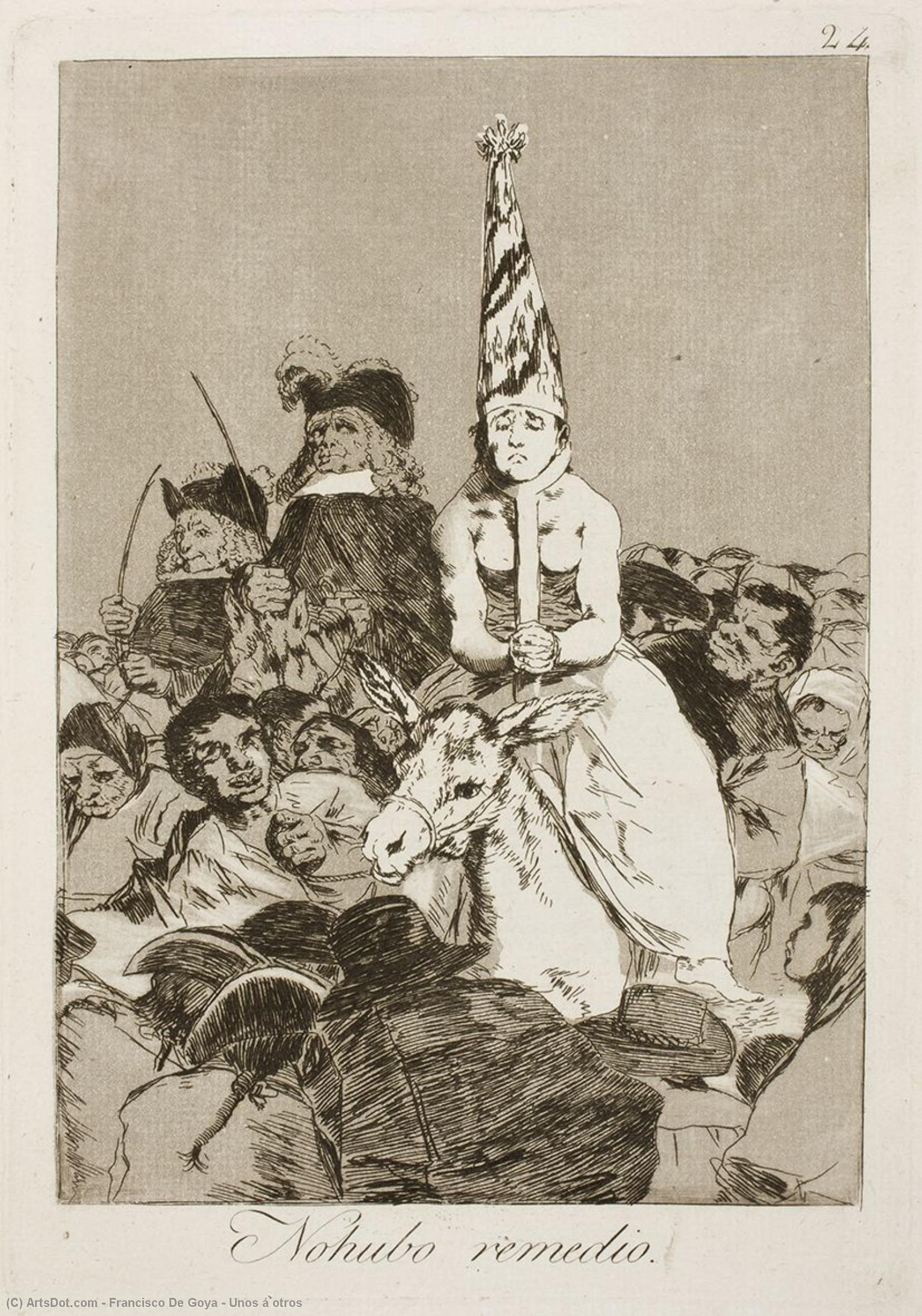 Order Art Reproductions Unos á otros by Francisco De Goya (1746-1828, Spain) | ArtsDot.com