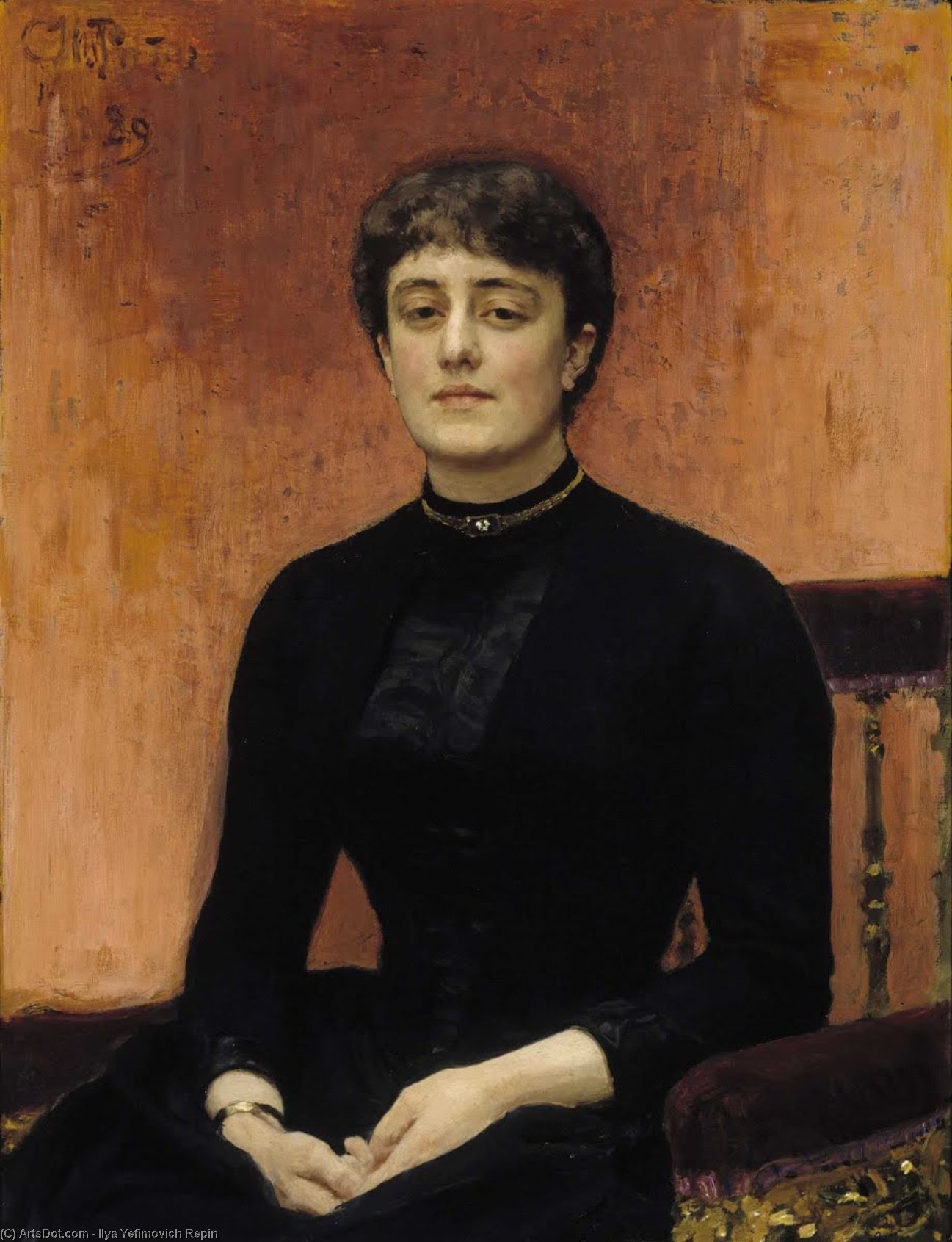 Buy Museum Art Reproductions Portrait of Jelizaveta Zvantseva, 1889 by Ilya Yefimovich Repin (1844-1930, Russia) | ArtsDot.com