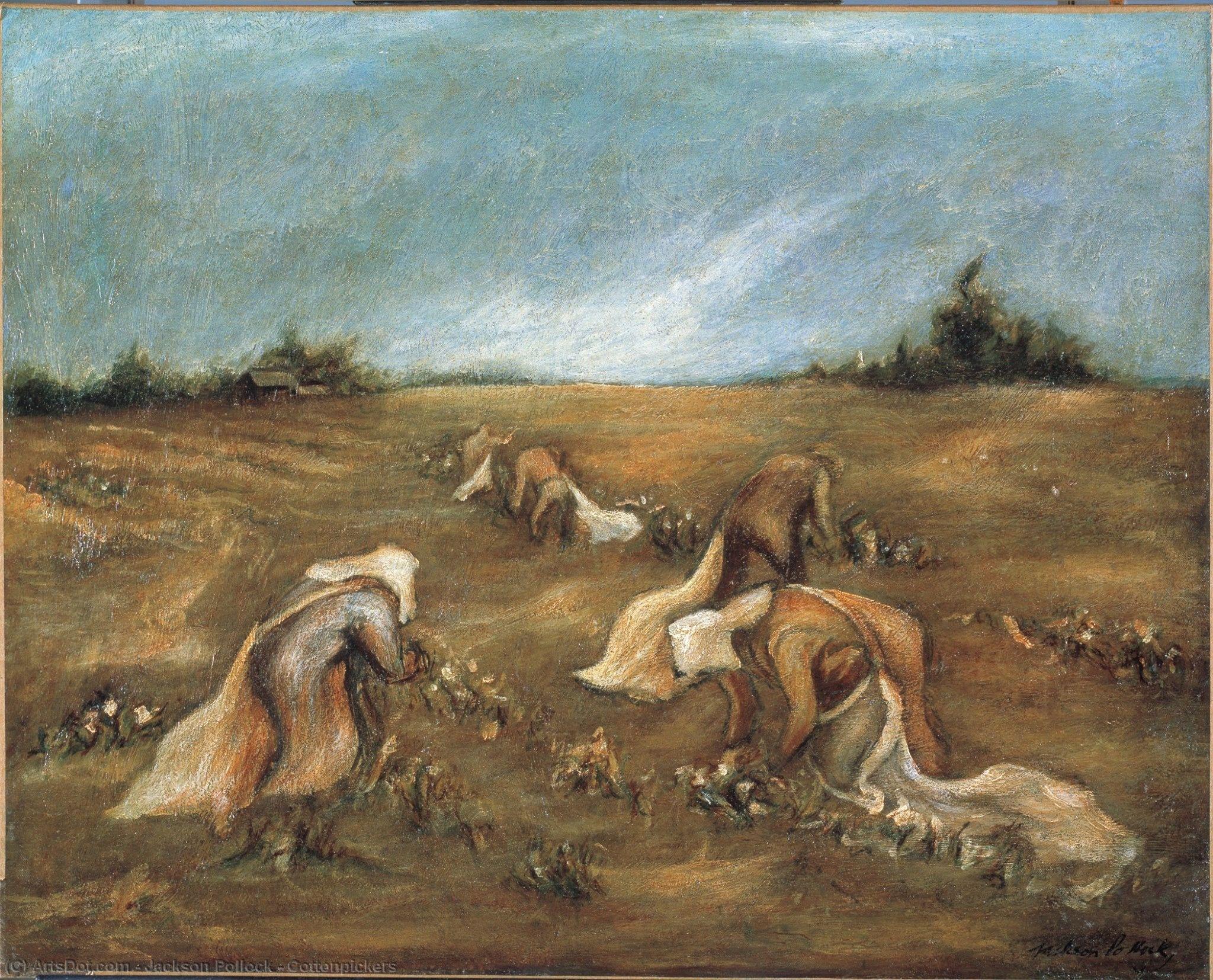 Order Oil Painting Replica Cottonpickers by Jackson Pollock (Inspired By) (1912-1956, United States) | ArtsDot.com