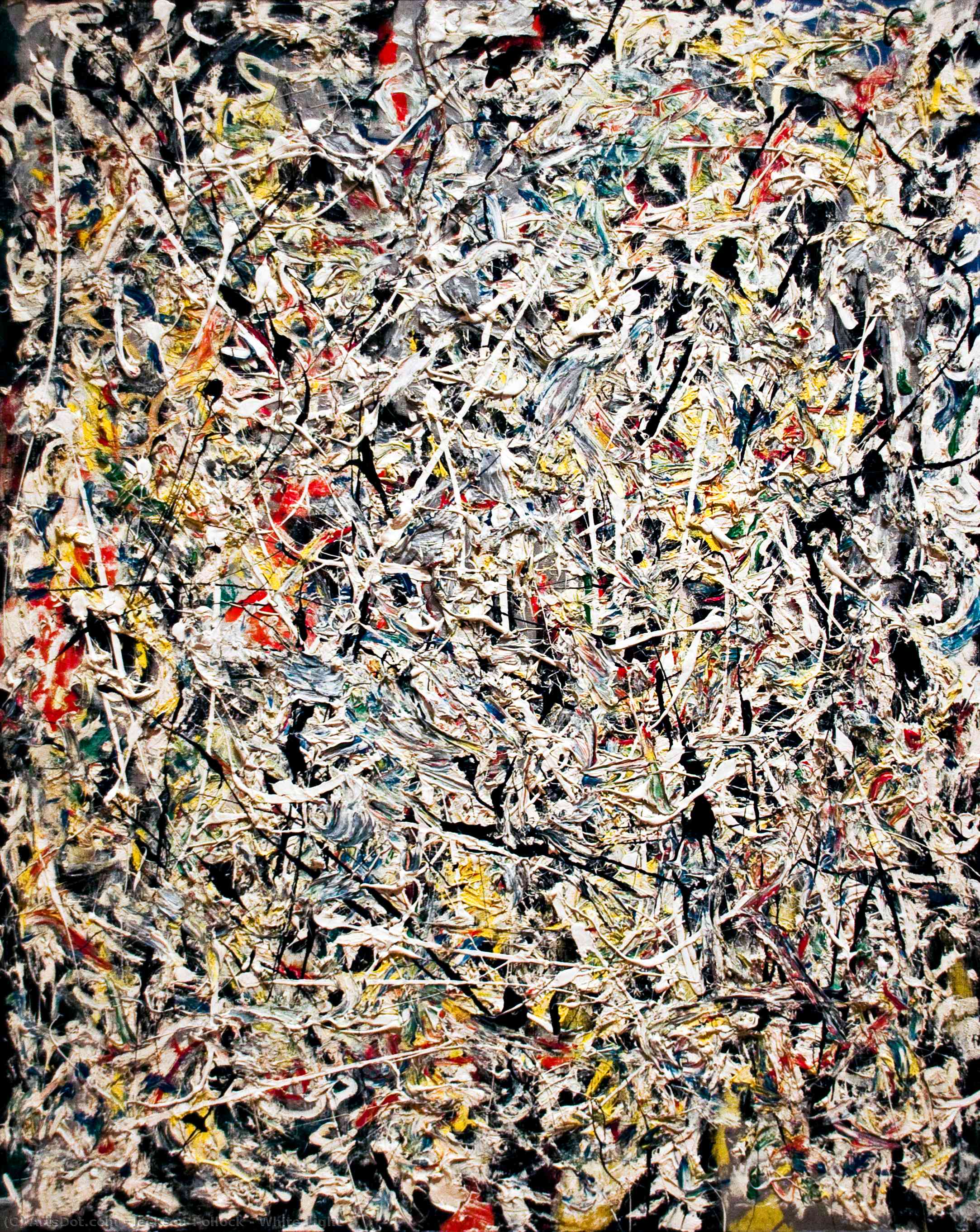 Order Paintings Reproductions White Light, 1954 by Jackson Pollock (Inspired By) (1912-1956, United States) | ArtsDot.com