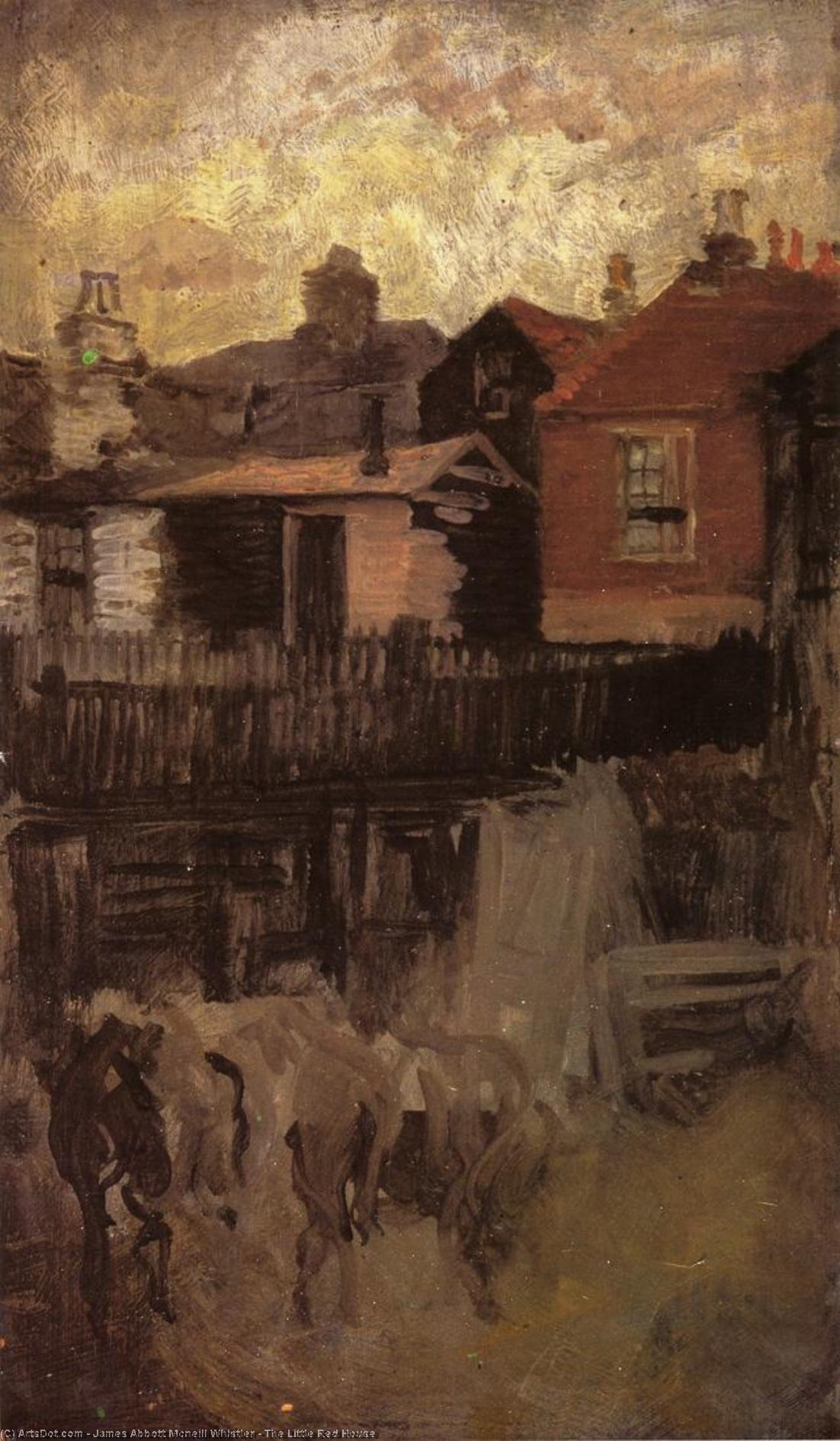 Buy Museum Art Reproductions The Little Red House, 1880 by James Abbott Mcneill Whistler (1834-1903, United States) | ArtsDot.com