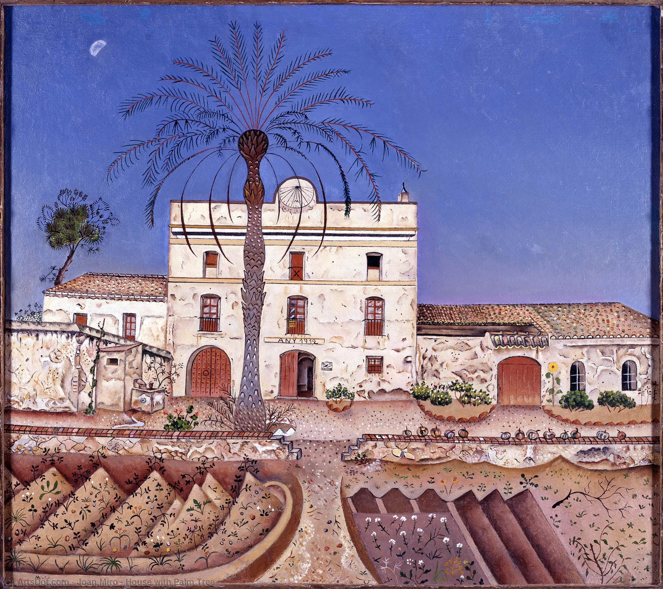 Order Artwork Replica House with Palm Tree, 1918 by Joan Miró (Inspired By) (1893-1983, Spain) | ArtsDot.com