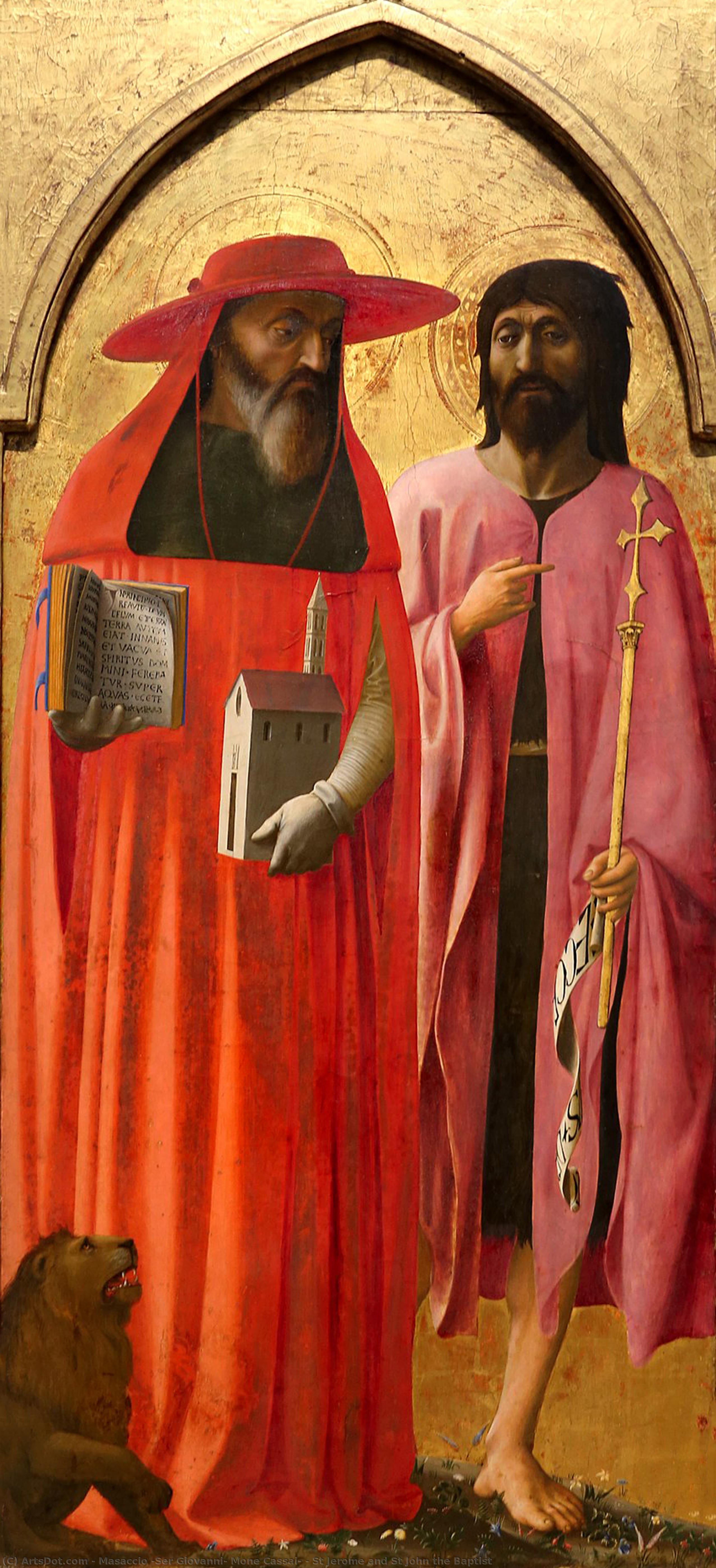 Buy Museum Art Reproductions St Jerome and St John the Baptist by Masaccio (Ser Giovanni, Mone Cassai) (1401-1429, Italy) | ArtsDot.com