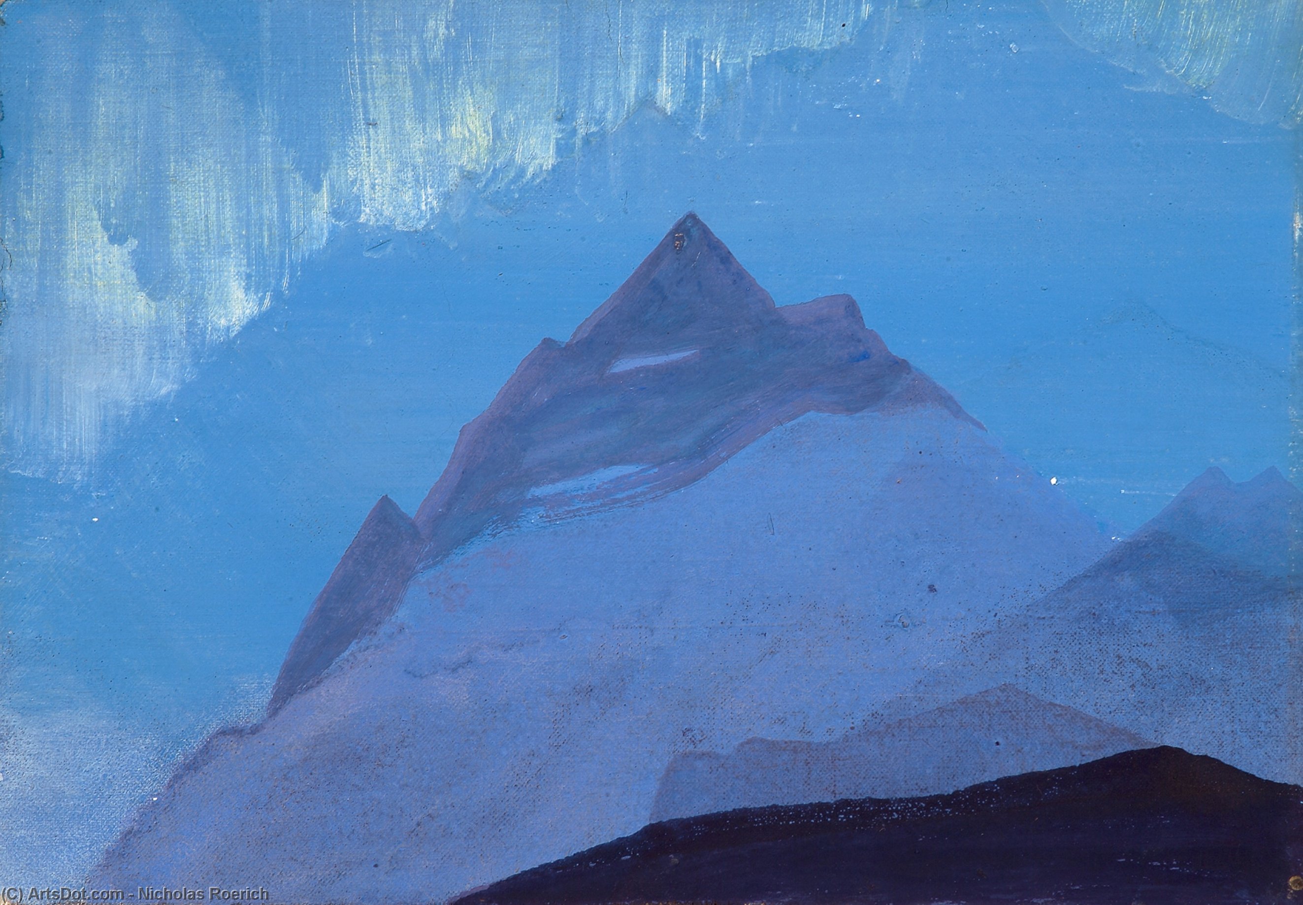 Order Paintings Reproductions Himalayas. Rain by Nicholas Roerich (1874-1947, Russia) | ArtsDot.com
