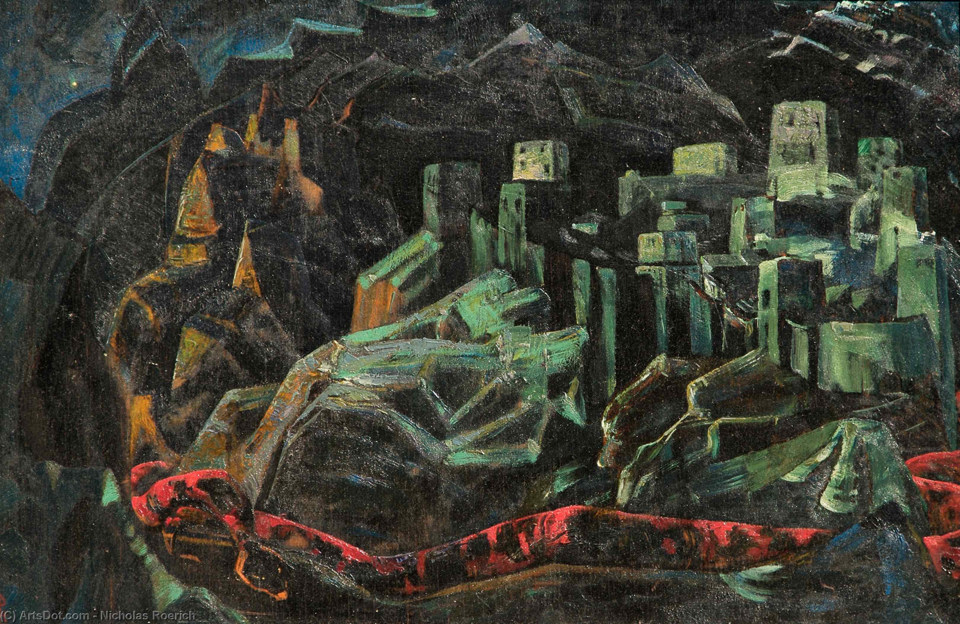 Order Oil Painting Replica The Dead City, 1918 by Nicholas Roerich (1874-1947, Russia) | ArtsDot.com
