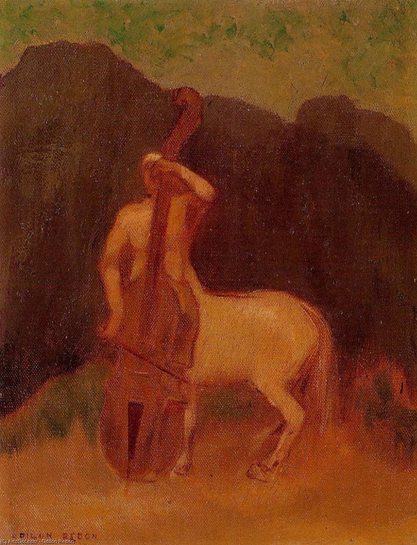 Buy Museum Art Reproductions Centaur with Cello, 1910 by Odilon Redon (1840-1916, France) | ArtsDot.com