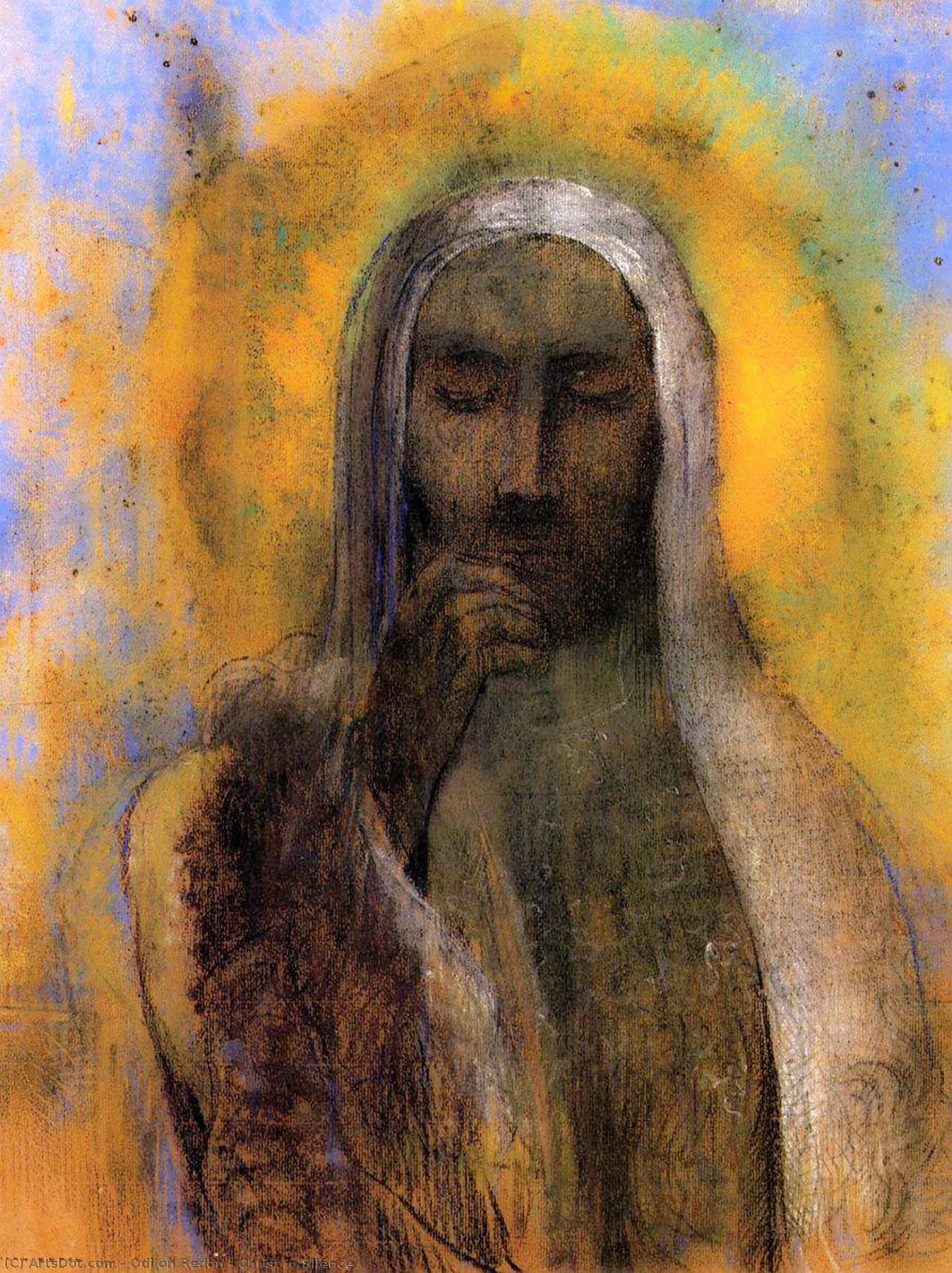 Order Paintings Reproductions Christ in Silence, 1897 by Odilon Redon (1840-1916, France) | ArtsDot.com