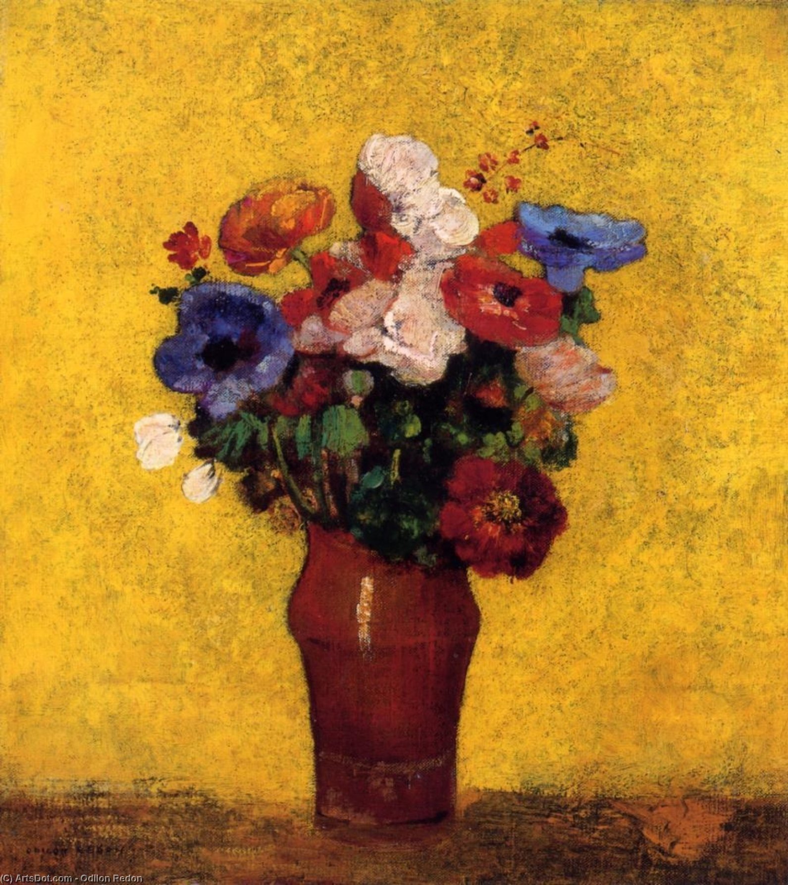 Buy Museum Art Reproductions Flowers by Odilon Redon (1840-1916, France) | ArtsDot.com