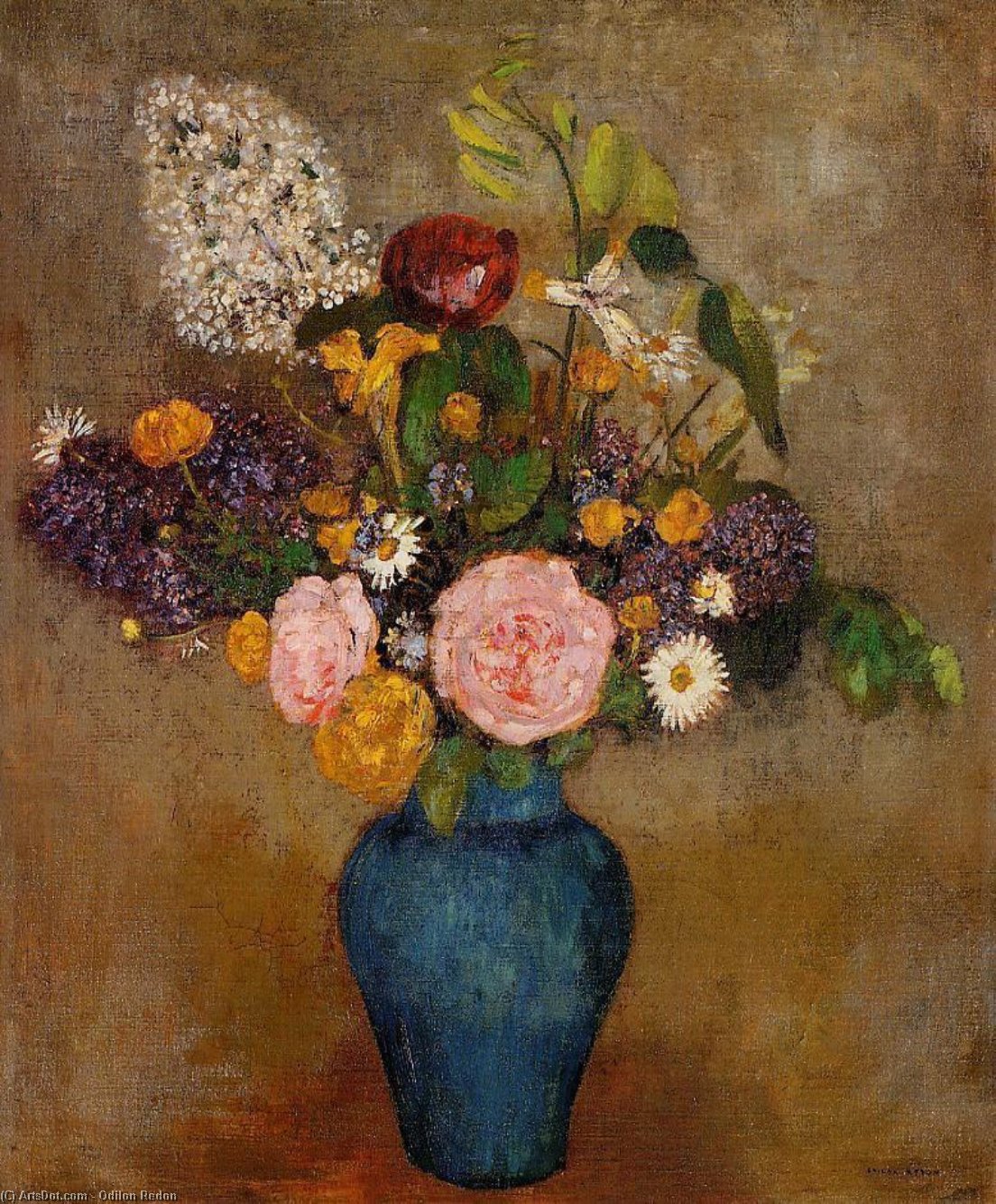 Buy Museum Art Reproductions Vase Of Flowers 4 by Odilon Redon (1840-1916, France) | ArtsDot.com