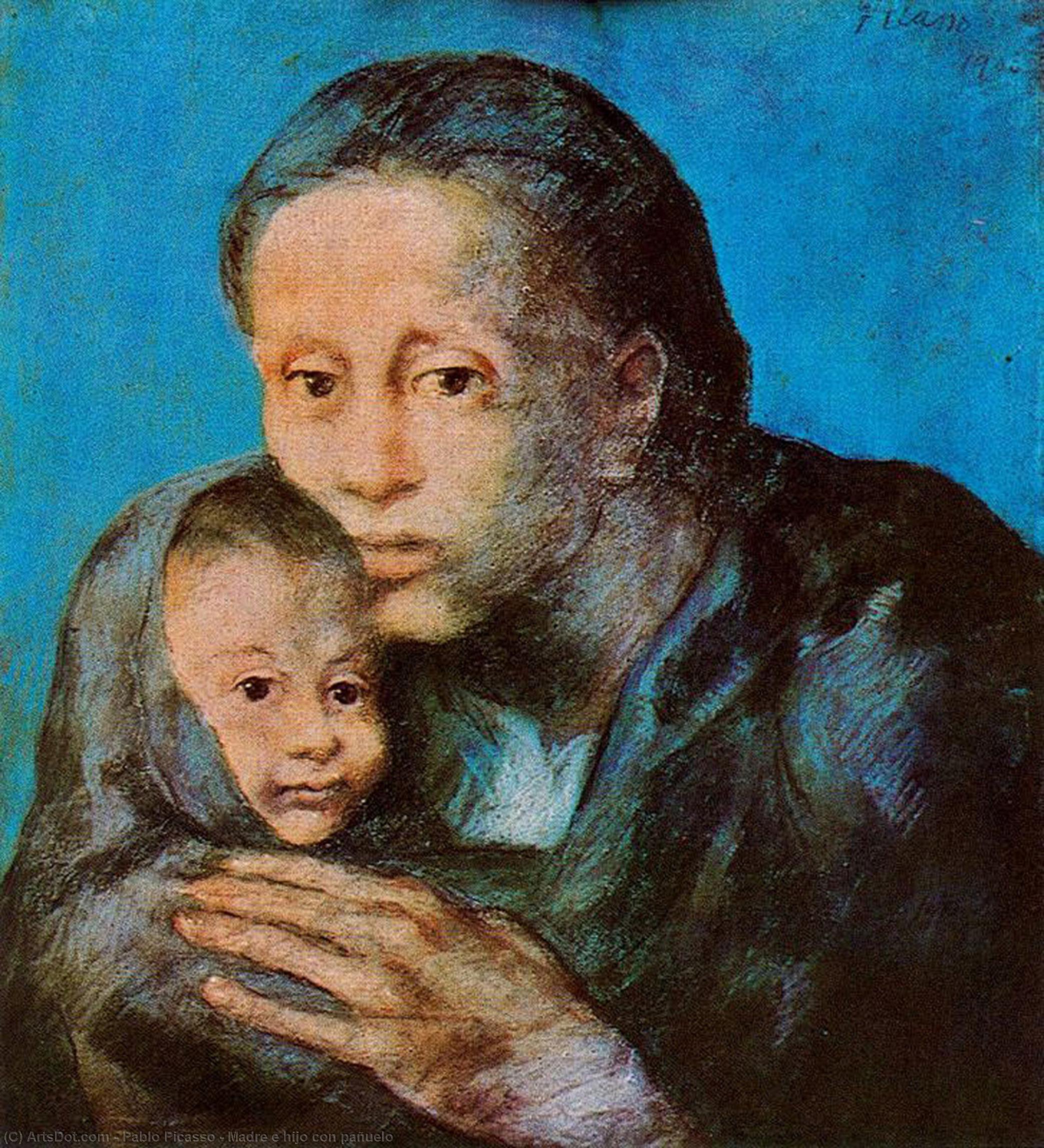 Order Art Reproductions Madre e hijo con pañuelo by Pablo Picasso (Inspired By) (1881-1973, Spain) | ArtsDot.com