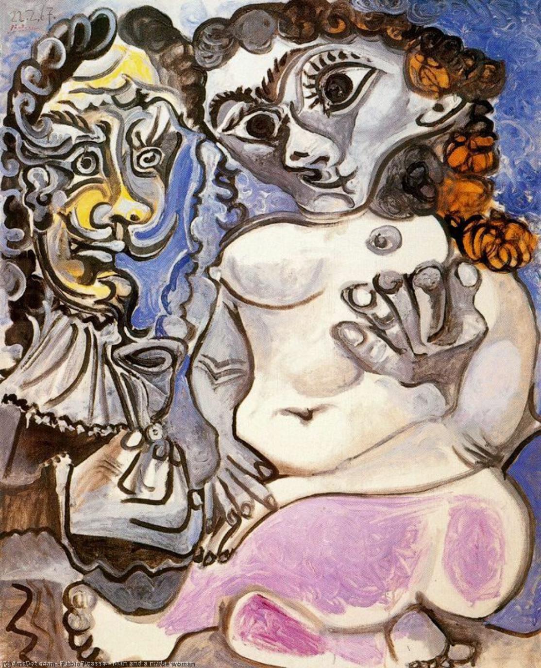 Order Oil Painting Replica Man and a nude woman by Pablo Picasso (Inspired By) (1881-1973, Spain) | ArtsDot.com