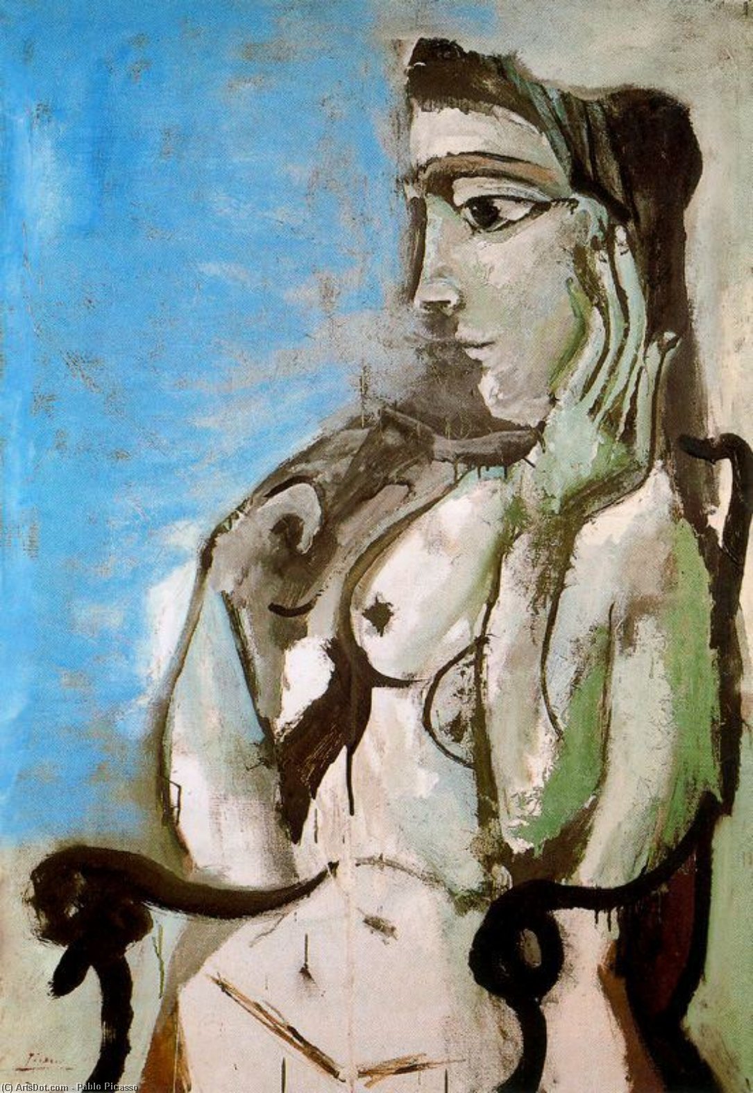 Order Artwork Replica Naked woman in an armchair by Pablo Picasso (Inspired By) (1881-1973, Spain) | ArtsDot.com