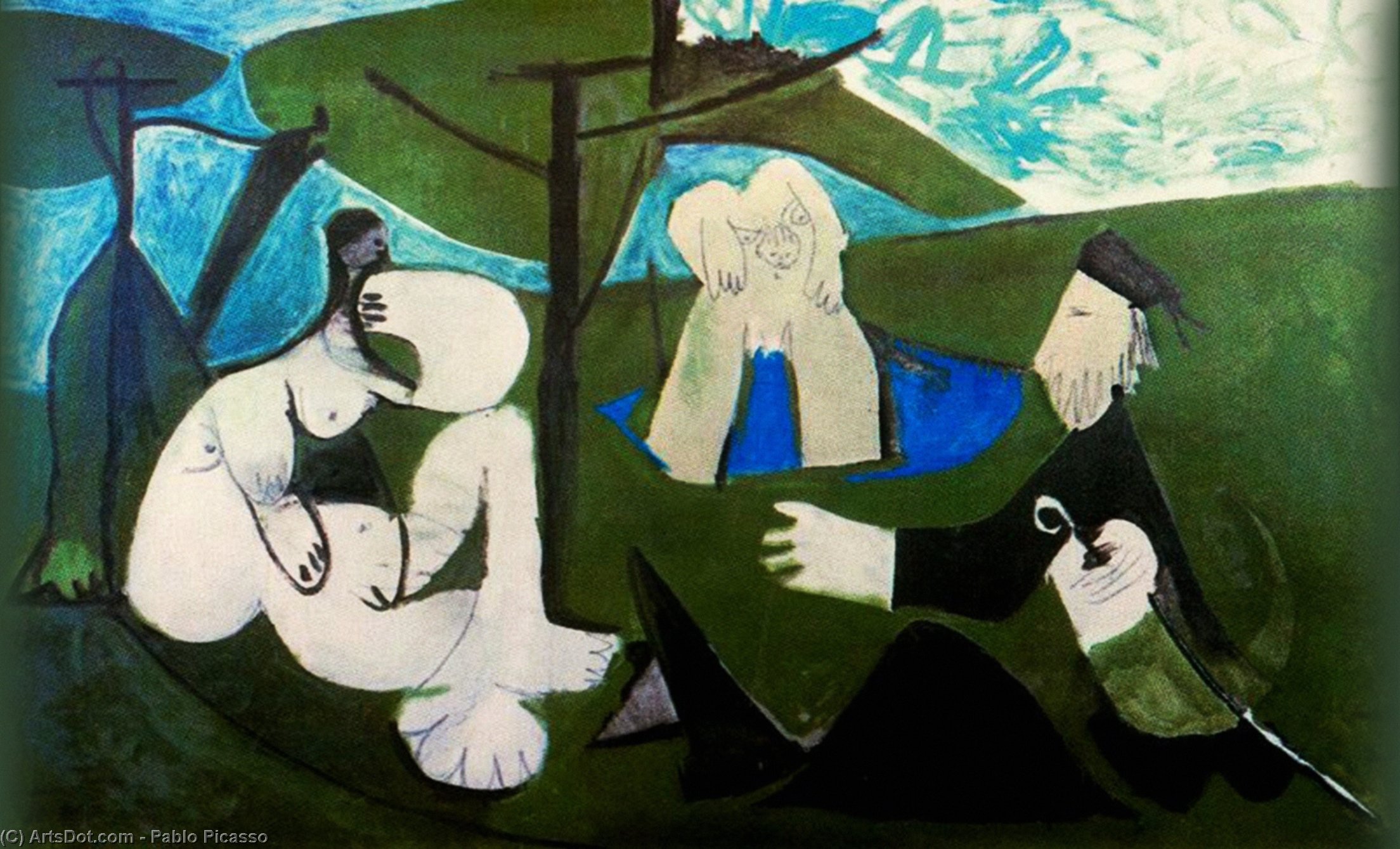 Buy Museum Art Reproductions Picnic 1 by Pablo Picasso (Inspired By) (1881-1973, Spain) | ArtsDot.com