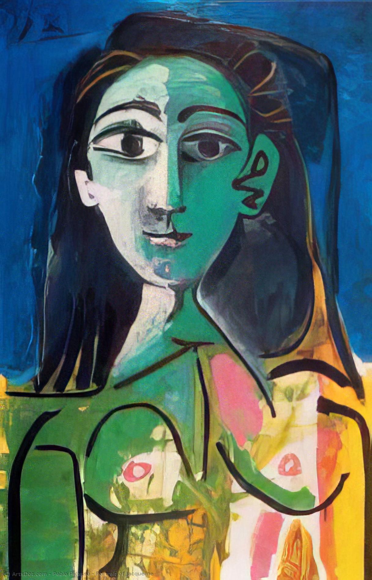 Order Oil Painting Replica Portrait of Jacqueline, 1961 by Pablo Picasso (Inspired By) (1881-1973, Spain) | ArtsDot.com