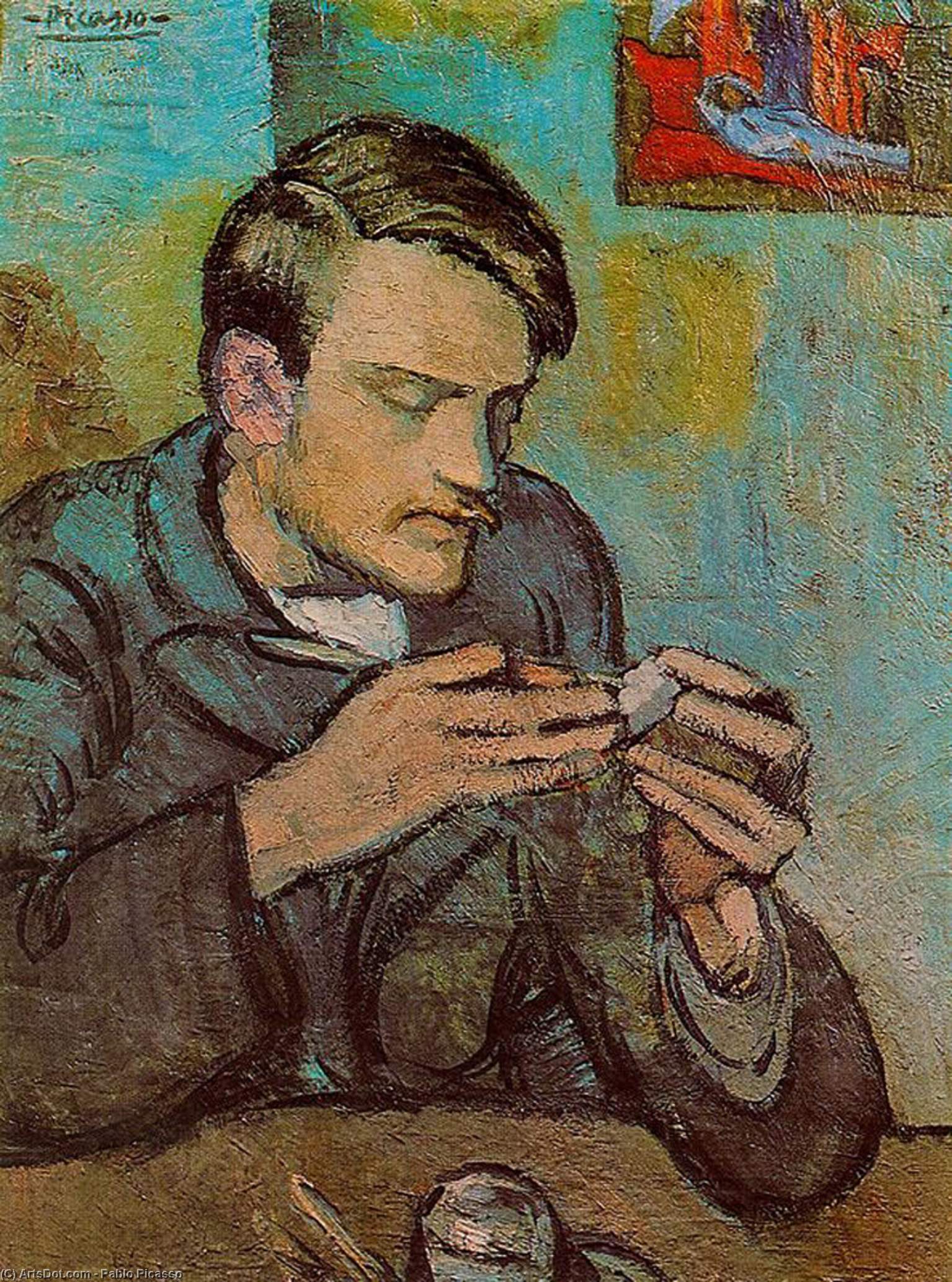 Buy Museum Art Reproductions Portrait of Mateu Fernandez de Soto, 1901 by Pablo Picasso (Inspired By) (1881-1973, Spain) | ArtsDot.com