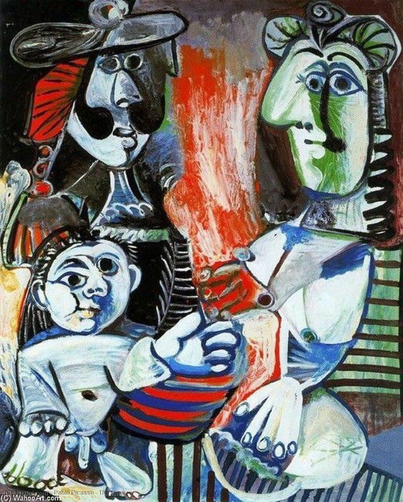 Order Paintings Reproductions The family by Pablo Picasso (Inspired By) (1881-1973, Spain) | ArtsDot.com
