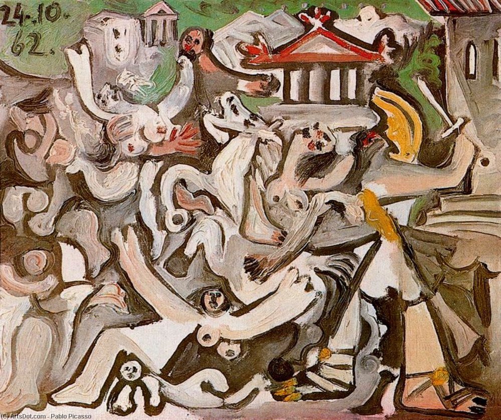 Order Oil Painting Replica The Rape of the Sabine Women 2 by Pablo Picasso (Inspired By) (1881-1973, Spain) | ArtsDot.com