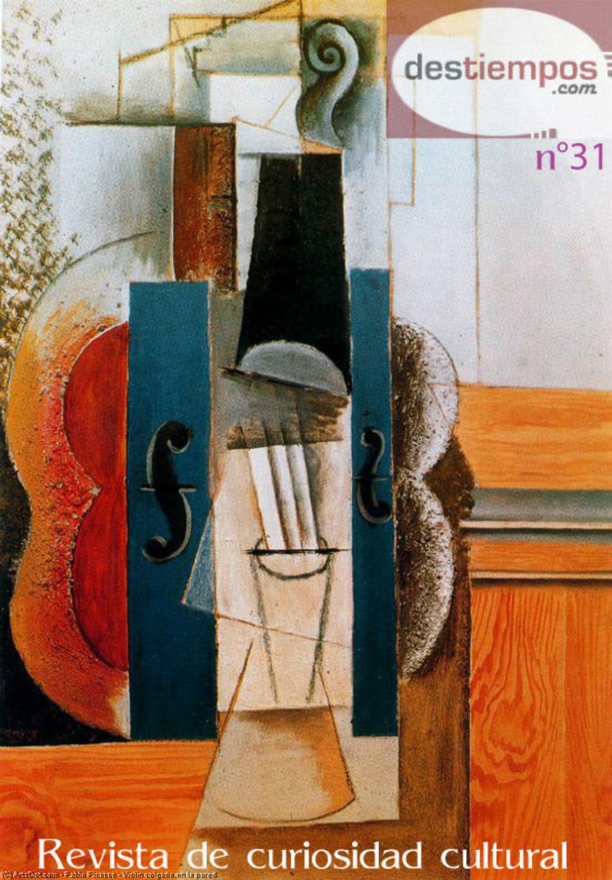 Order Art Reproductions Violín colgado en la pared by Pablo Picasso (Inspired By) (1881-1973, Spain) | ArtsDot.com