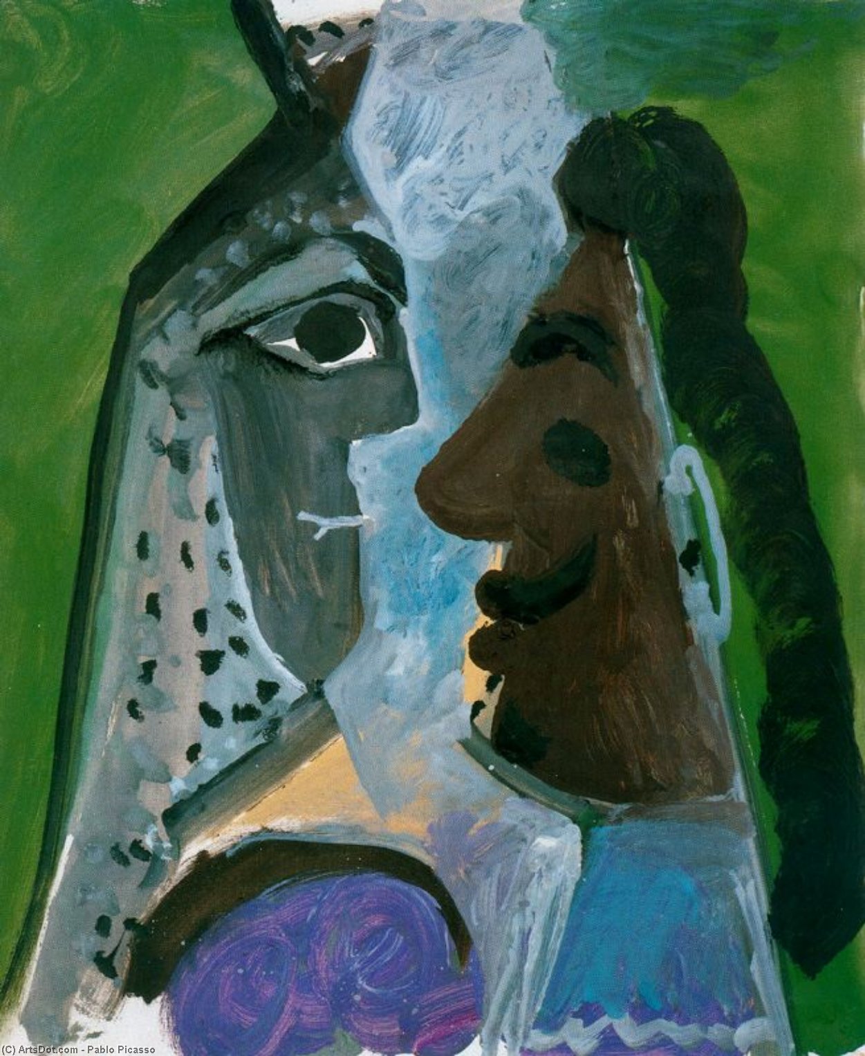 Order Oil Painting Replica Woman and man by Pablo Picasso (Inspired By) (1881-1973, Spain) | ArtsDot.com