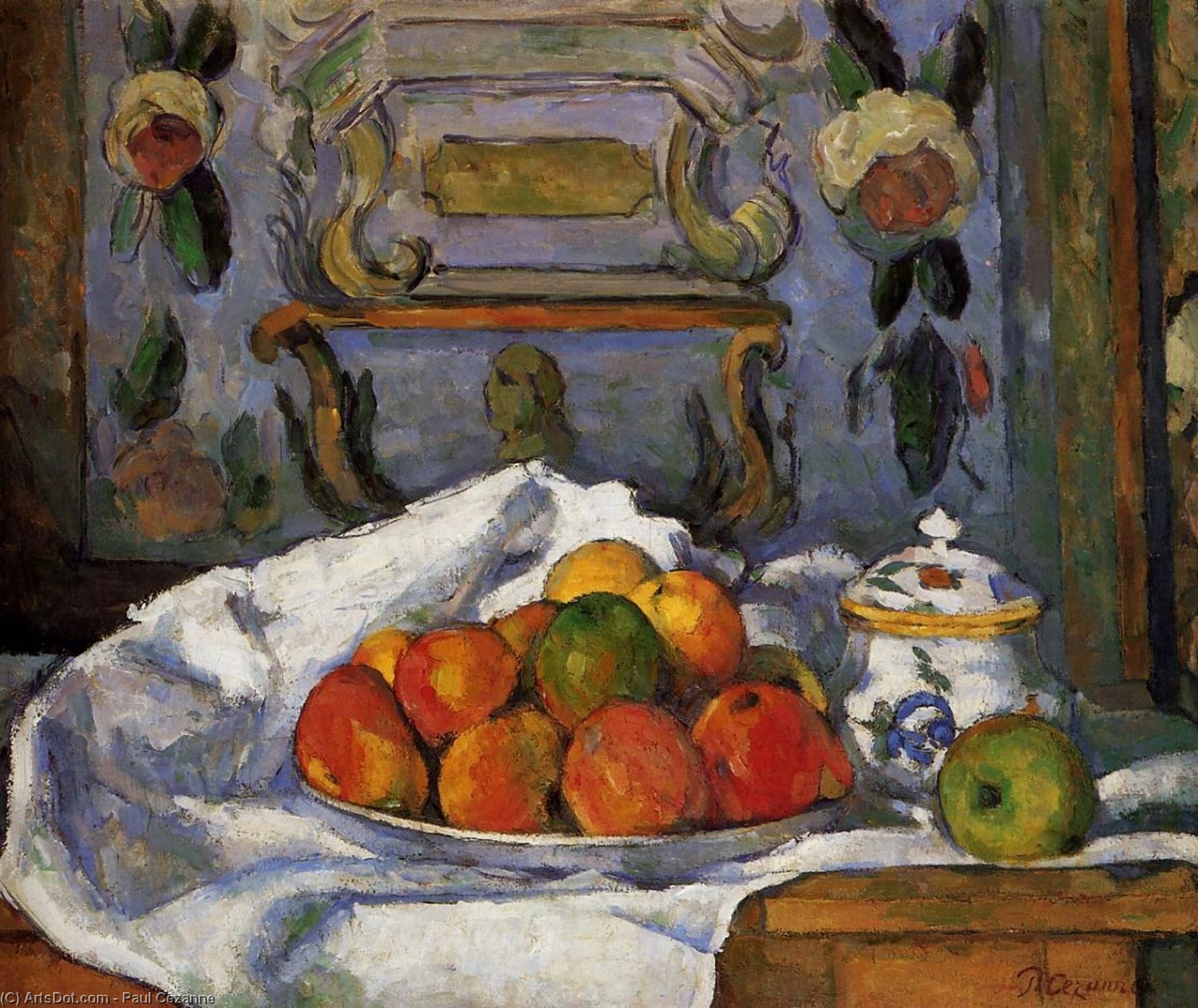 Order Oil Painting Replica Dish of Apples, 1879 by Paul Cezanne (1839-1906, France) | ArtsDot.com