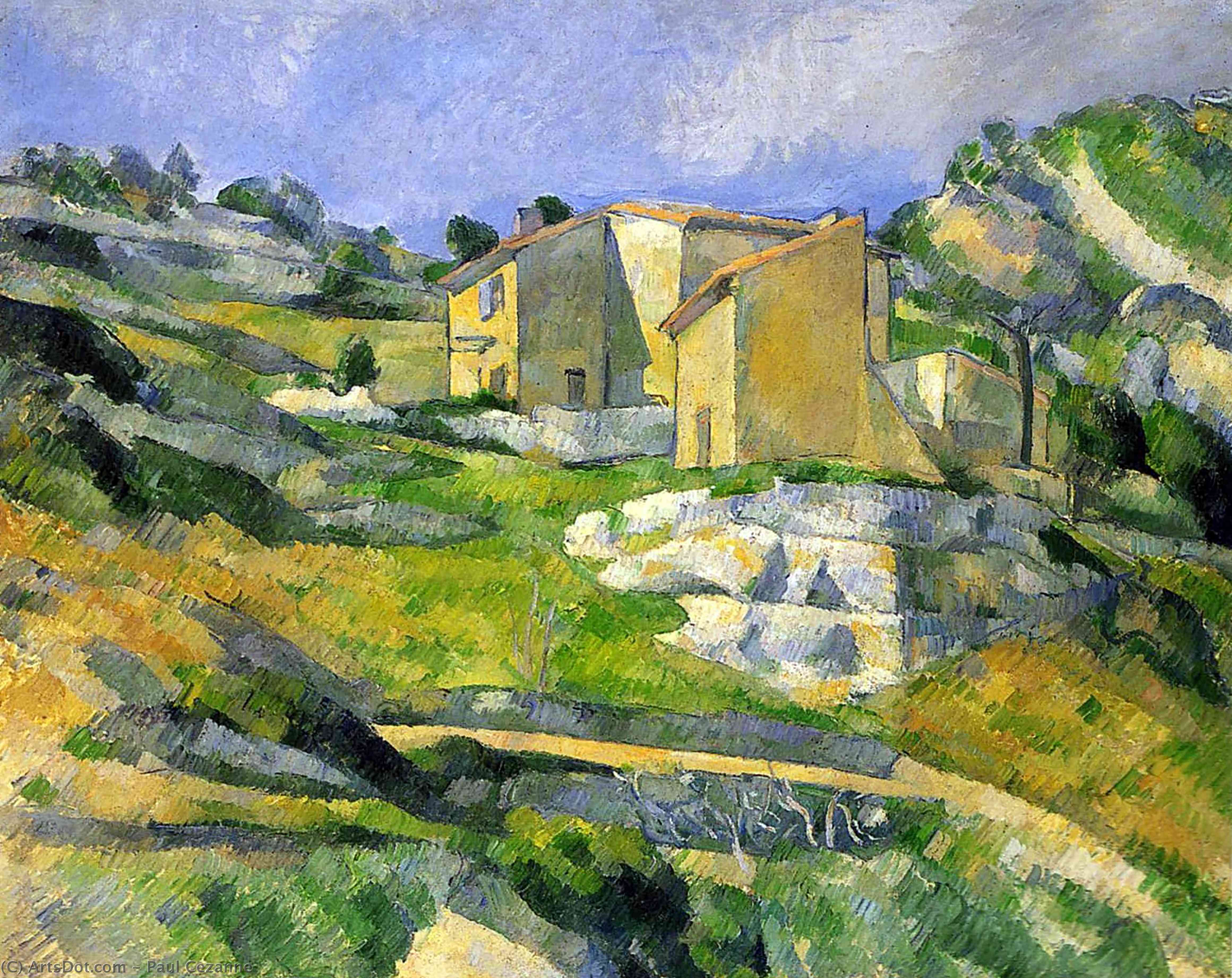 Order Oil Painting Replica Houses in Provence - the Riaux Valley near L`Estaque, 1879 by Paul Cezanne (1839-1906, France) | ArtsDot.com
