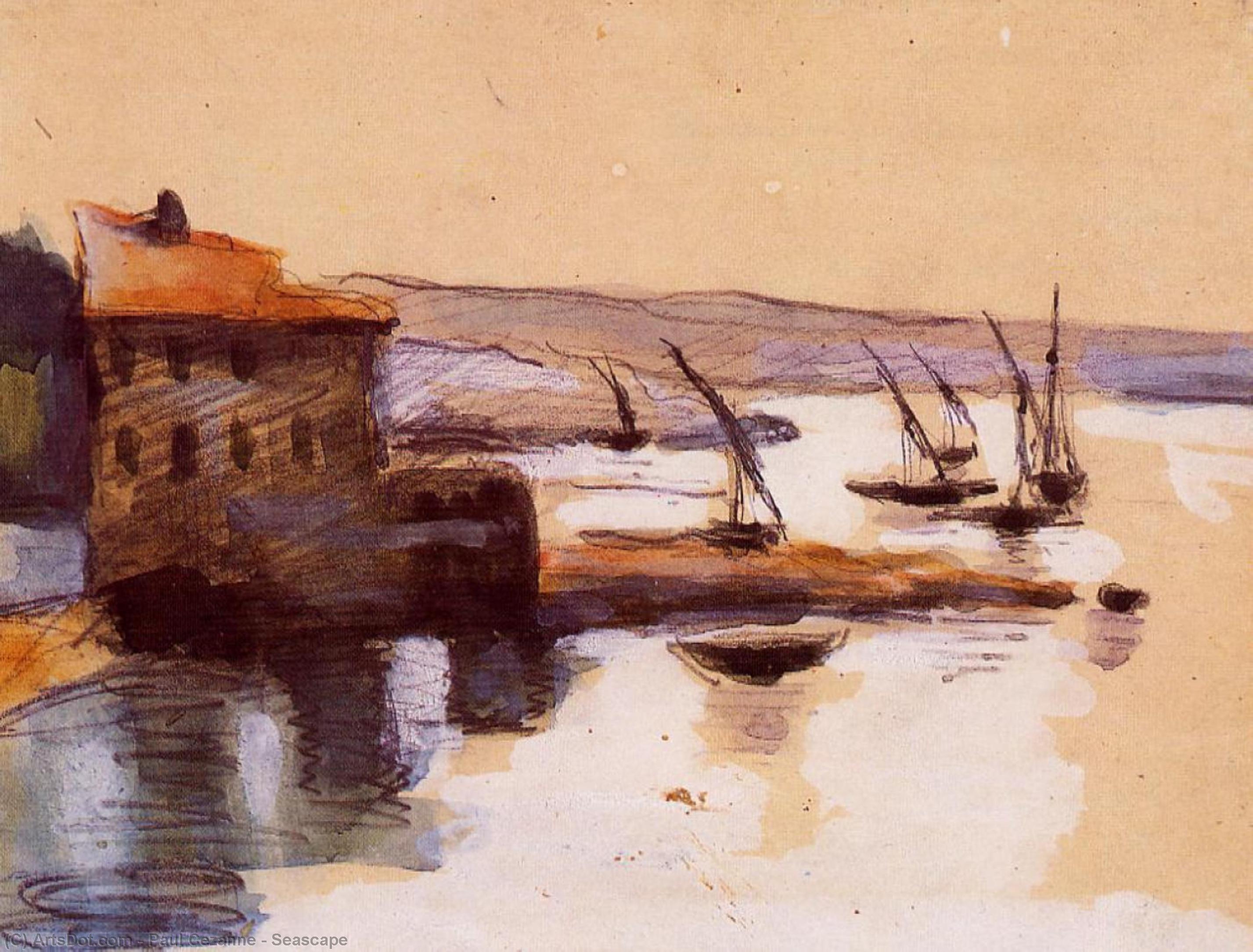 Order Oil Painting Replica Seascape, 1864 by Paul Cezanne (1839-1906, France) | ArtsDot.com