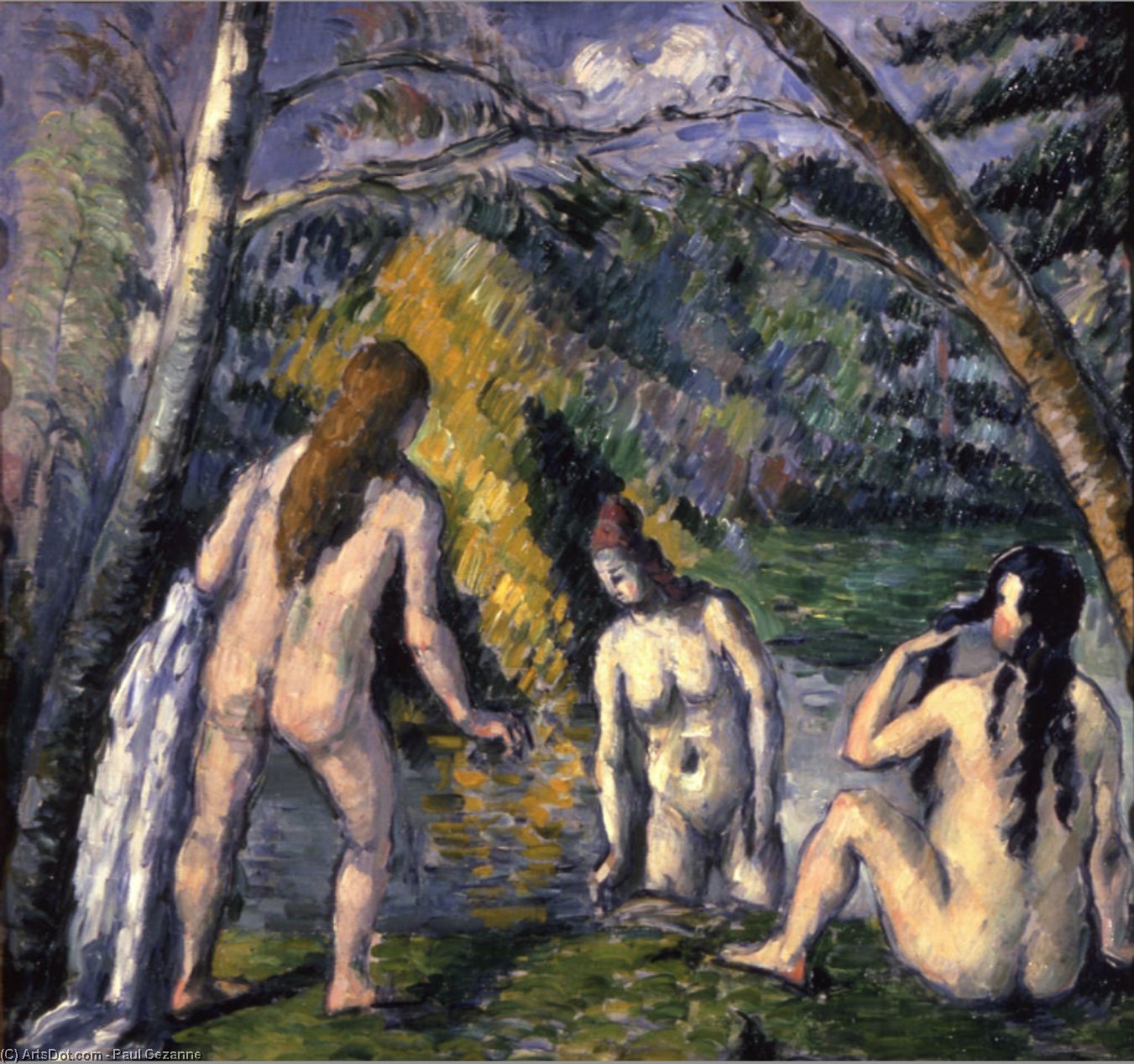 Order Oil Painting Replica Three Bathers 1 by Paul Cezanne (1839-1906, France) | ArtsDot.com