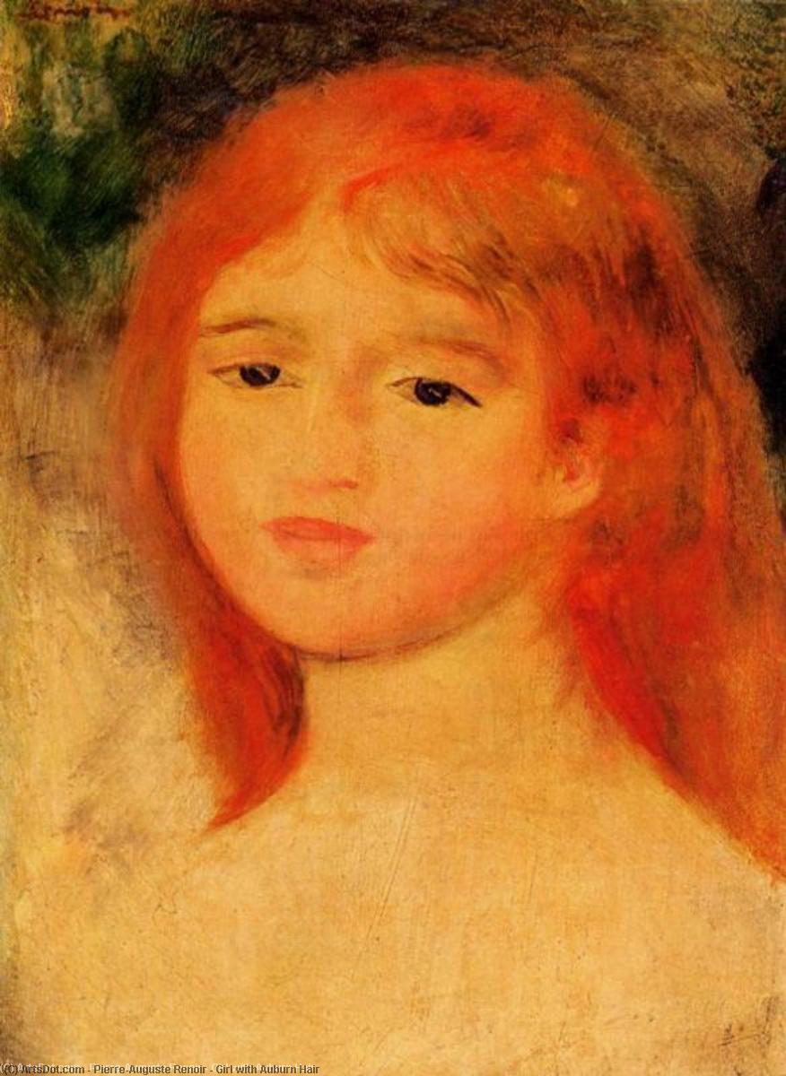 Order Oil Painting Replica Girl with Auburn Hair, 1882 by Pierre-Auguste Renoir (1841-1919, France) | ArtsDot.com