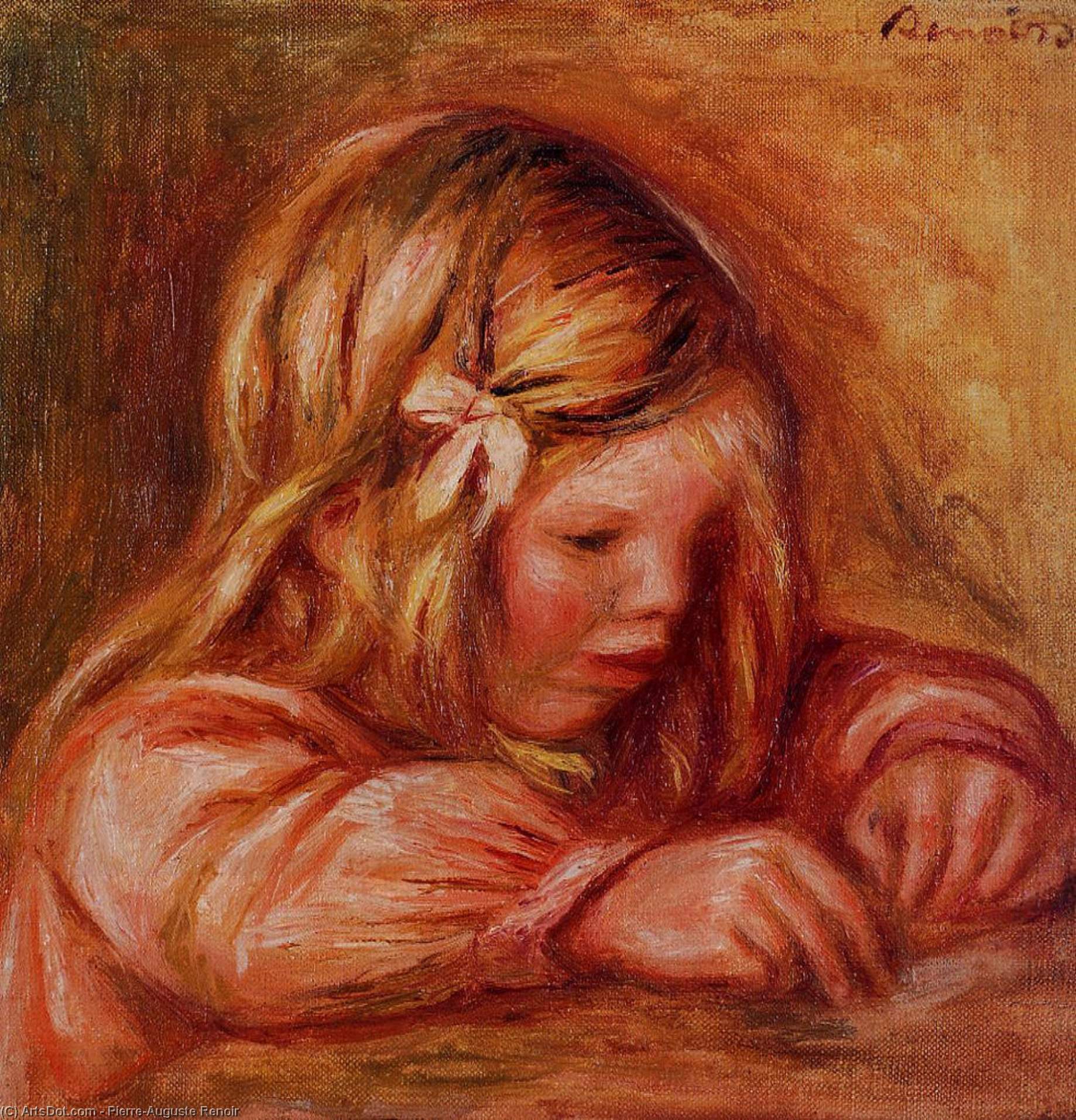 Order Oil Painting Replica Jean Renoir Writing, 1899 by Pierre-Auguste Renoir (1841-1919, France) | ArtsDot.com