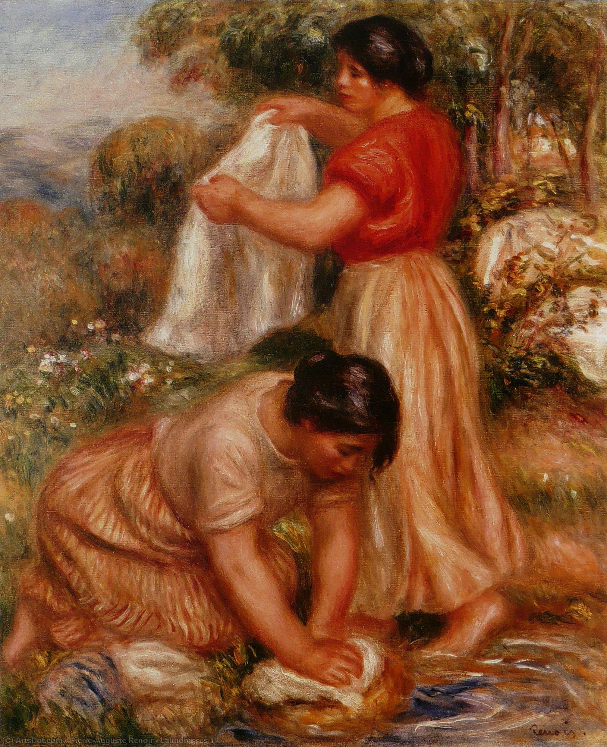 Order Art Reproductions Laundresses 1 by Pierre-Auguste Renoir (1841-1919, France) | ArtsDot.com