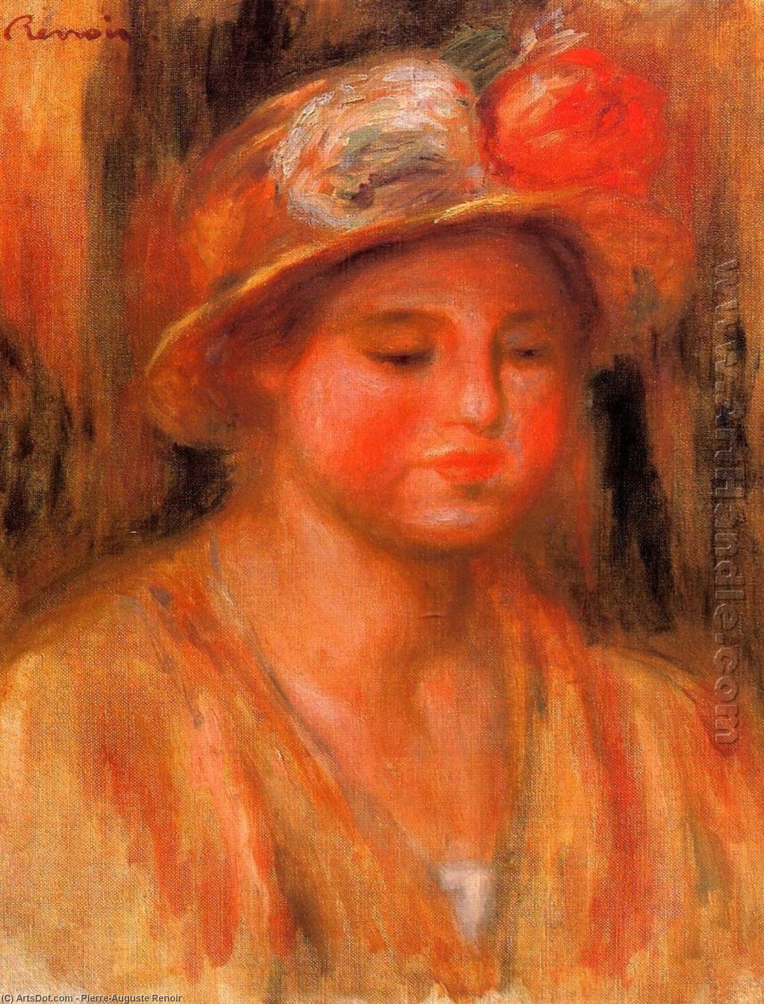 Buy Museum Art Reproductions Portrait of a Woman 5 by Pierre-Auguste Renoir (1841-1919, France) | ArtsDot.com