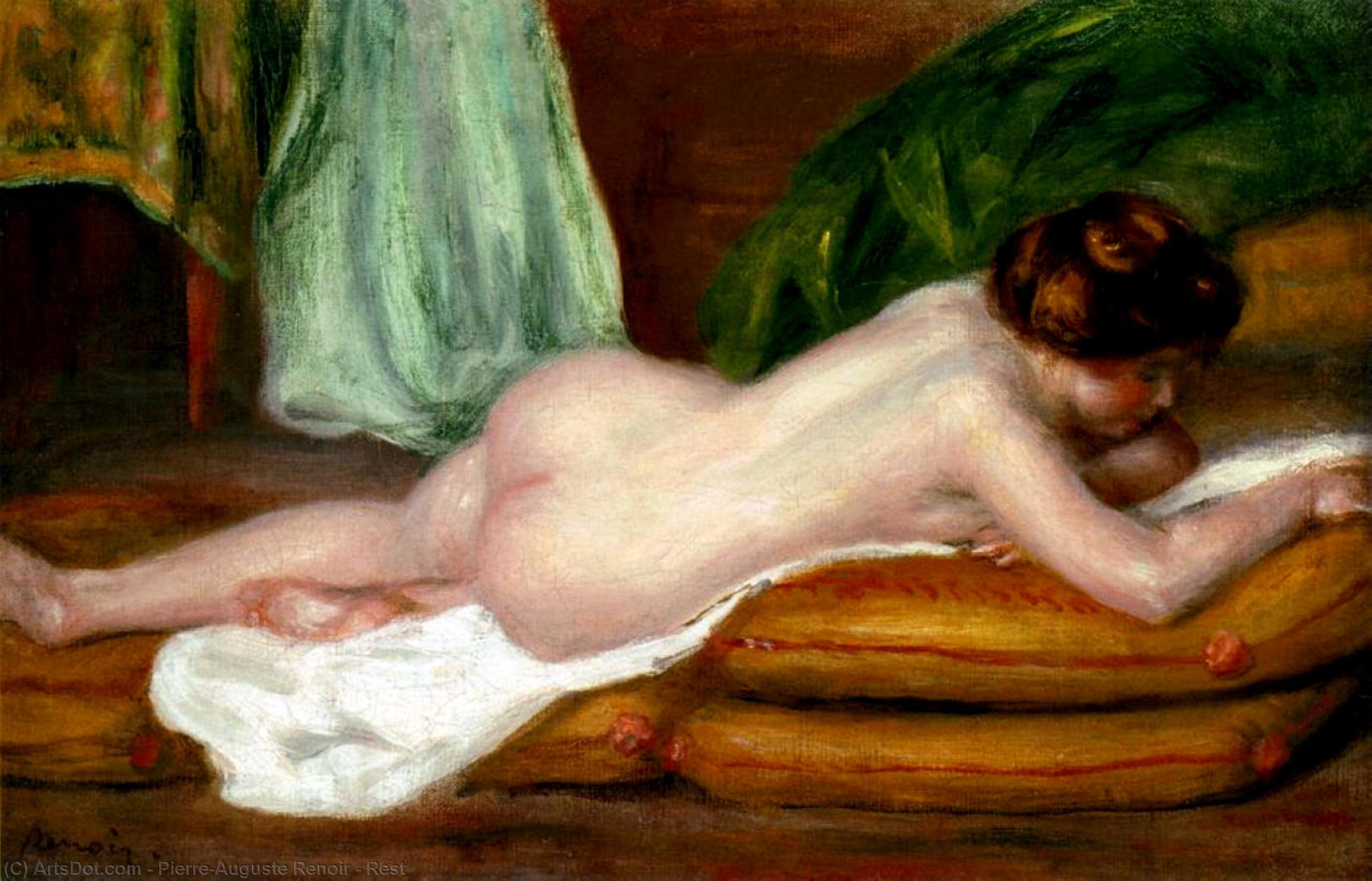 Order Oil Painting Replica Rest, 1896 by Pierre-Auguste Renoir (1841-1919, France) | ArtsDot.com
