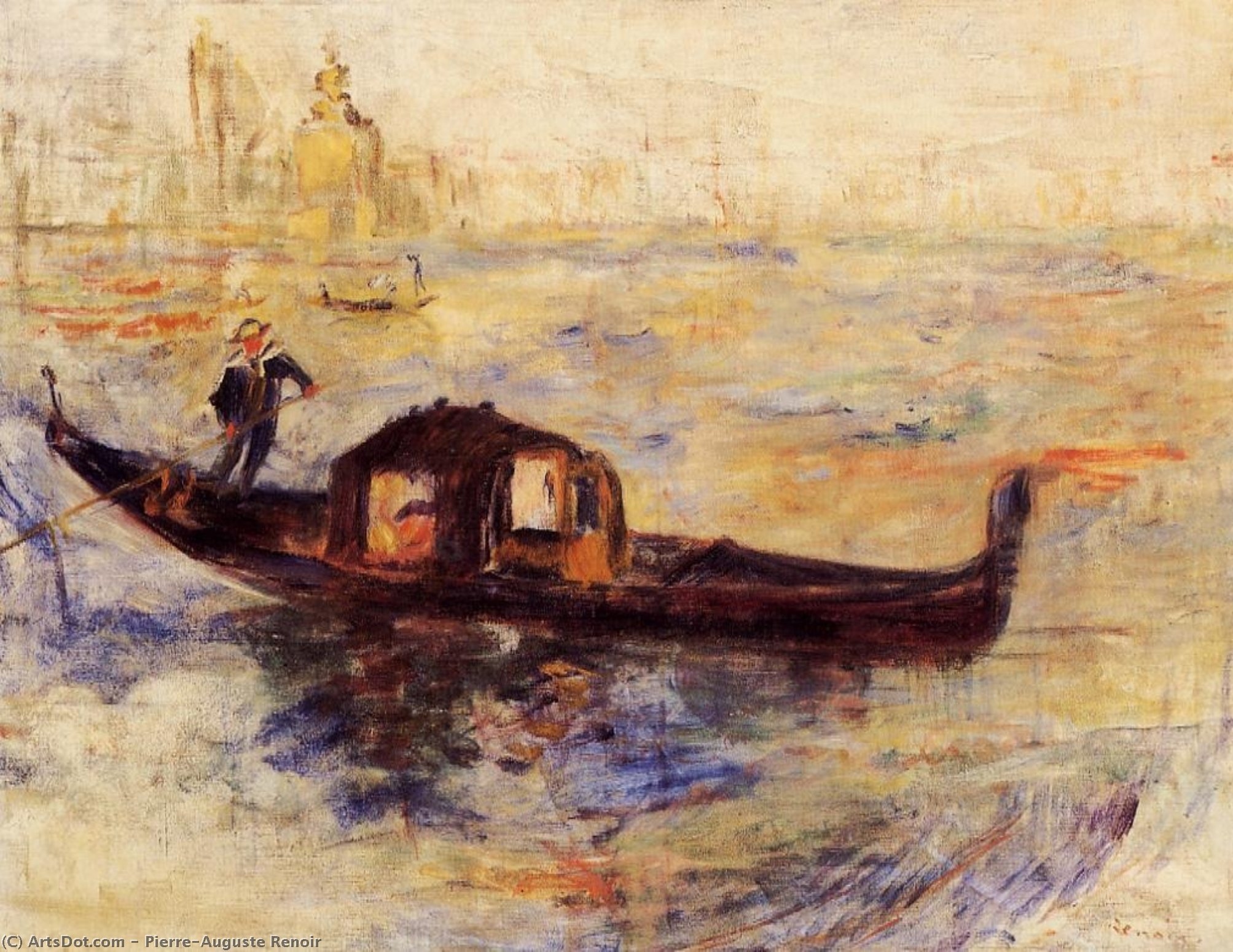 Buy Museum Art Reproductions Venetian Gondola 1 by Pierre-Auguste Renoir (1841-1919, France) | ArtsDot.com