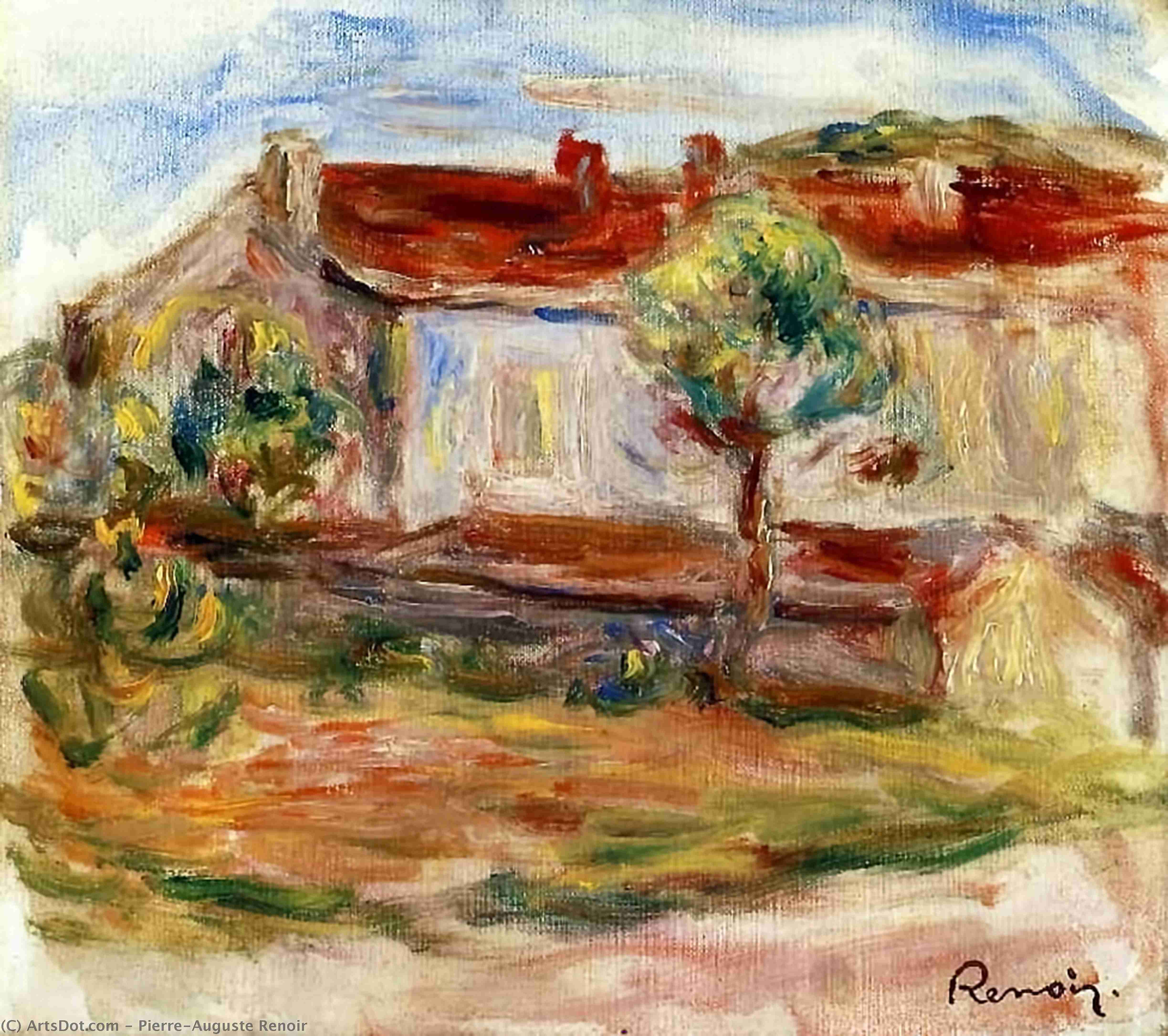 Buy Museum Art Reproductions White House, 1915 by Pierre-Auguste Renoir (1841-1919, France) | ArtsDot.com