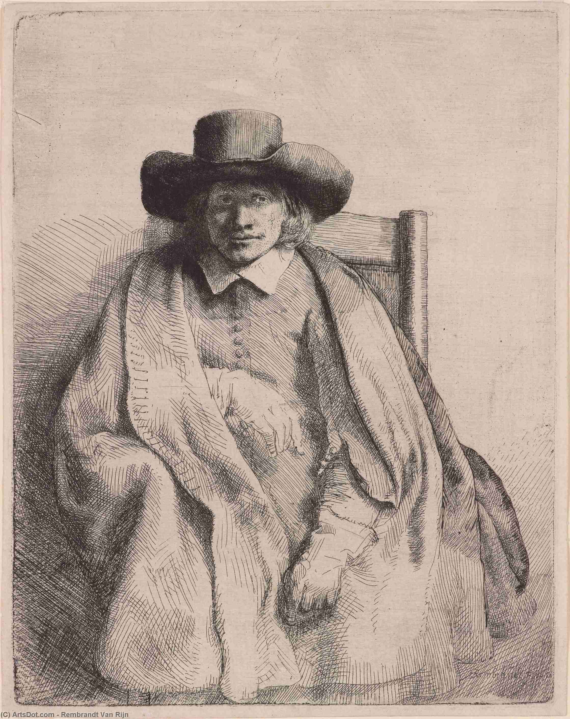 Buy Museum Art Reproductions Portrait of Clement de Jonge by Rembrandt Van Rijn (1606-1669, Netherlands) | ArtsDot.com