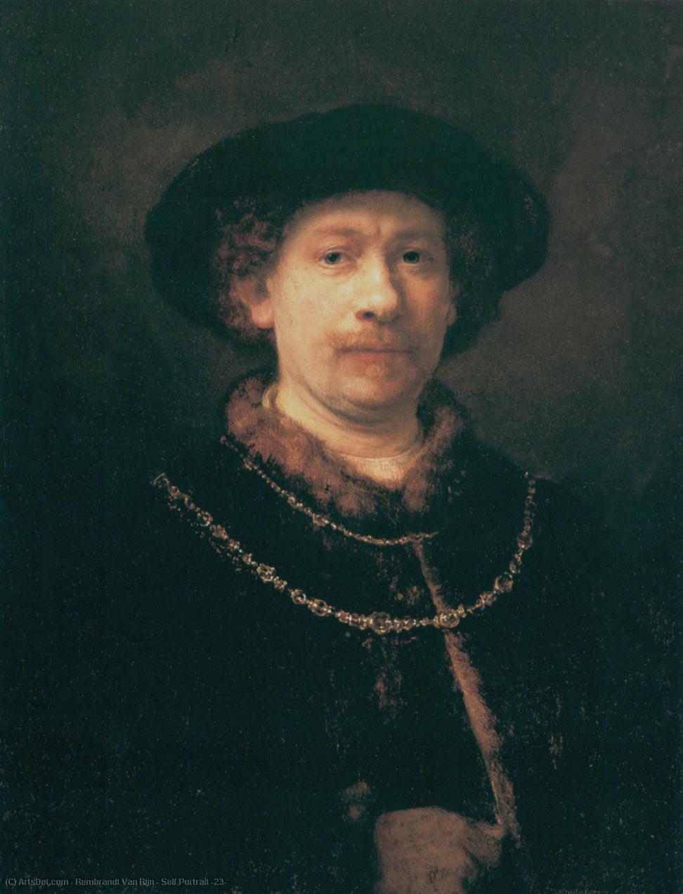 顺序 手工油畫 自画像( 23), 1642 通过 Rembrandt Van Rijn (1606-1669, Netherlands) | ArtsDot.com