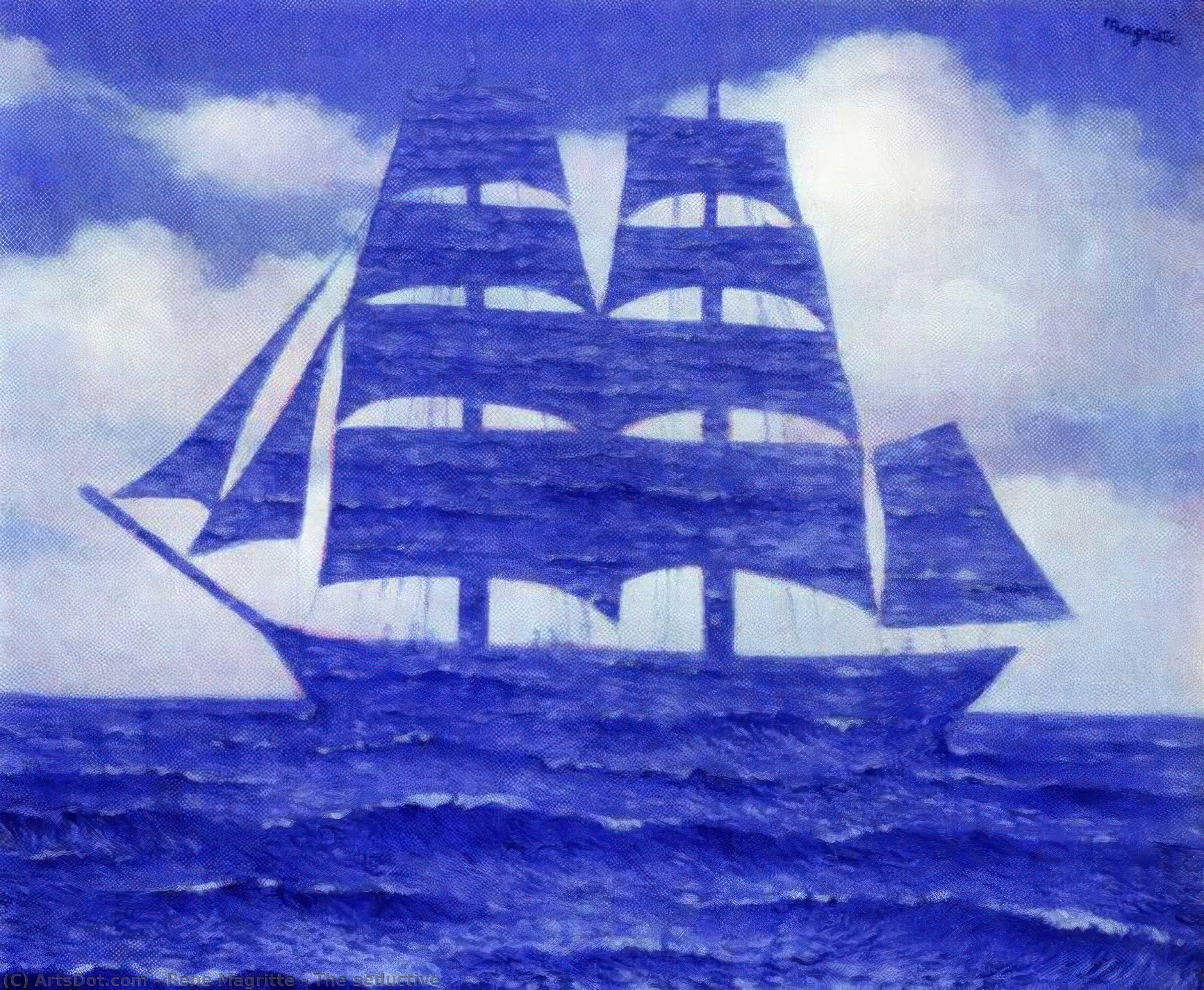 Order Paintings Reproductions The seductive, 1953 by Rene Magritte (Inspired By) (1898-1967, Belgium) | ArtsDot.com