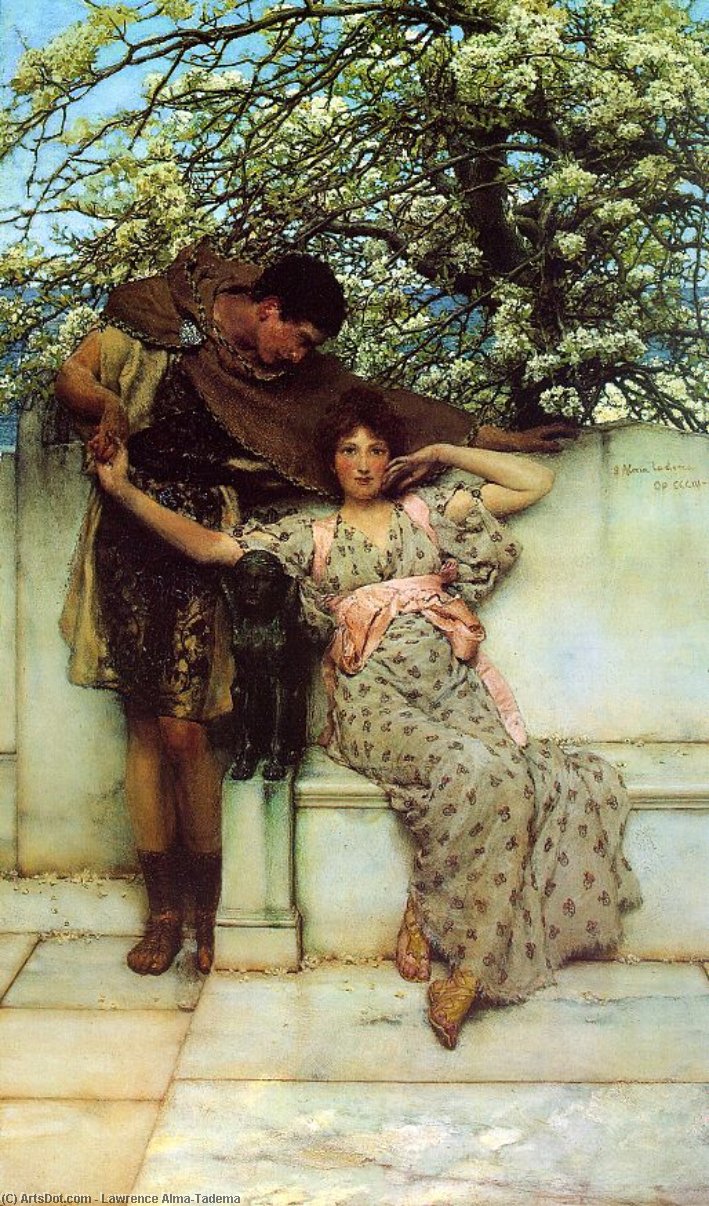 Order Oil Painting Replica Promise of Spring by Lawrence Alma-Tadema | ArtsDot.com