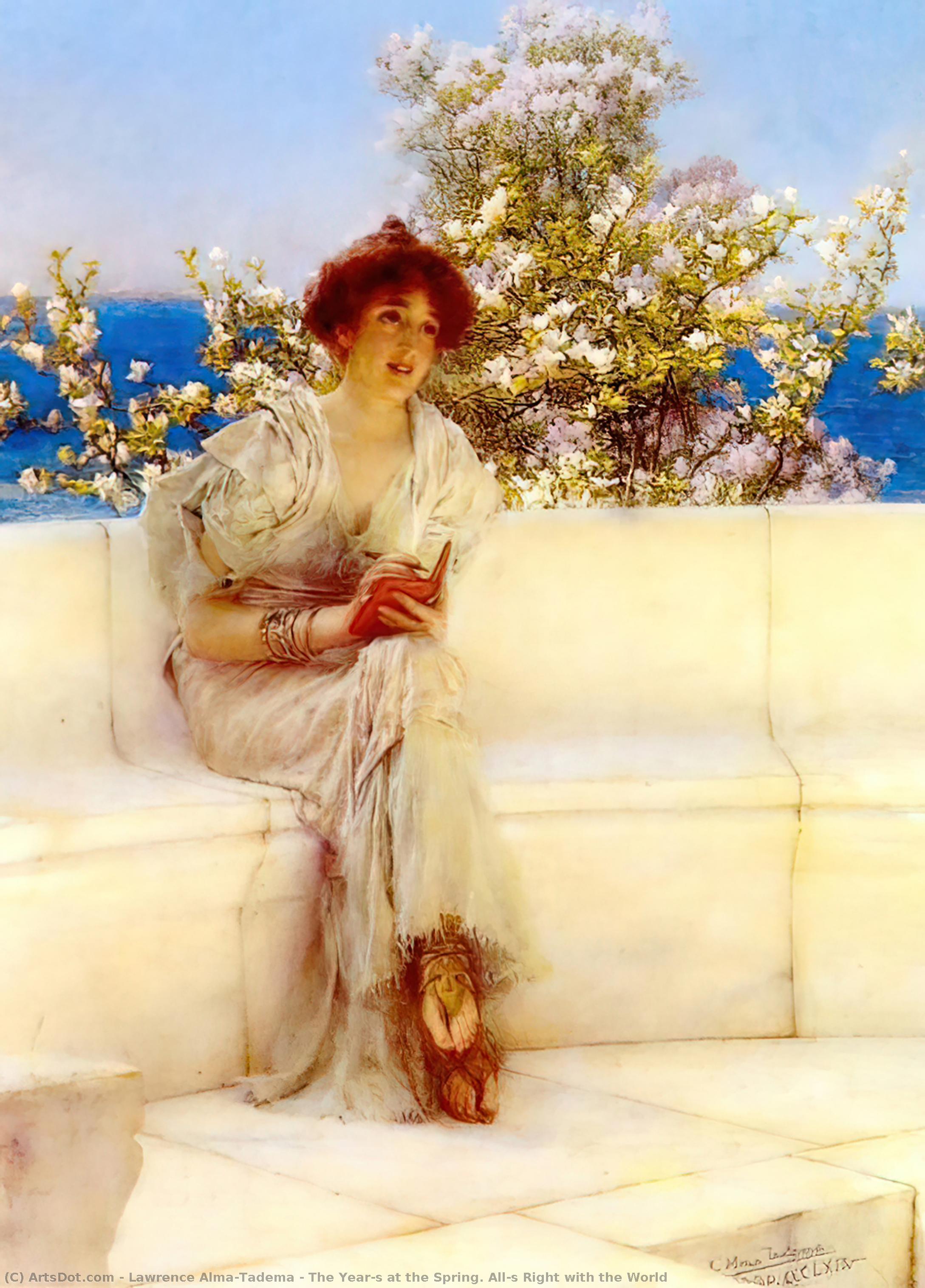 Buy Museum Art Reproductions The Year`s at the Spring. All`s Right with the World, 1902 by Lawrence Alma-Tadema | ArtsDot.com