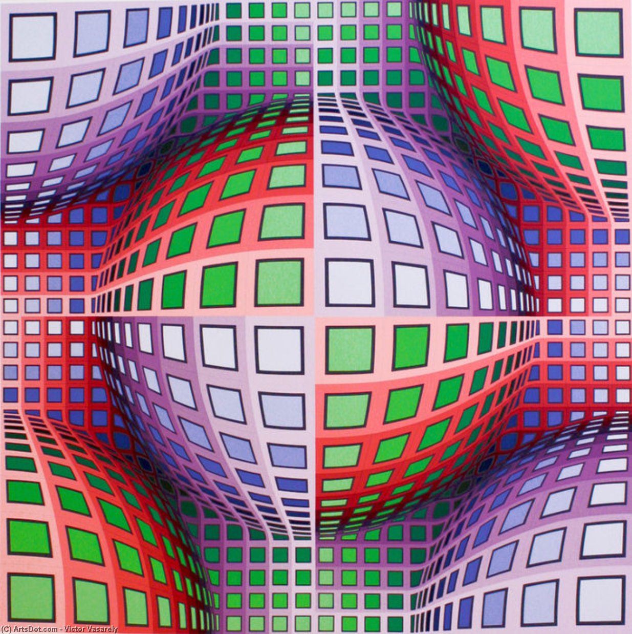 Order Oil Painting Replica Lava by Victor Vasarely (Inspired By) (1906-1997, Croatia) | ArtsDot.com