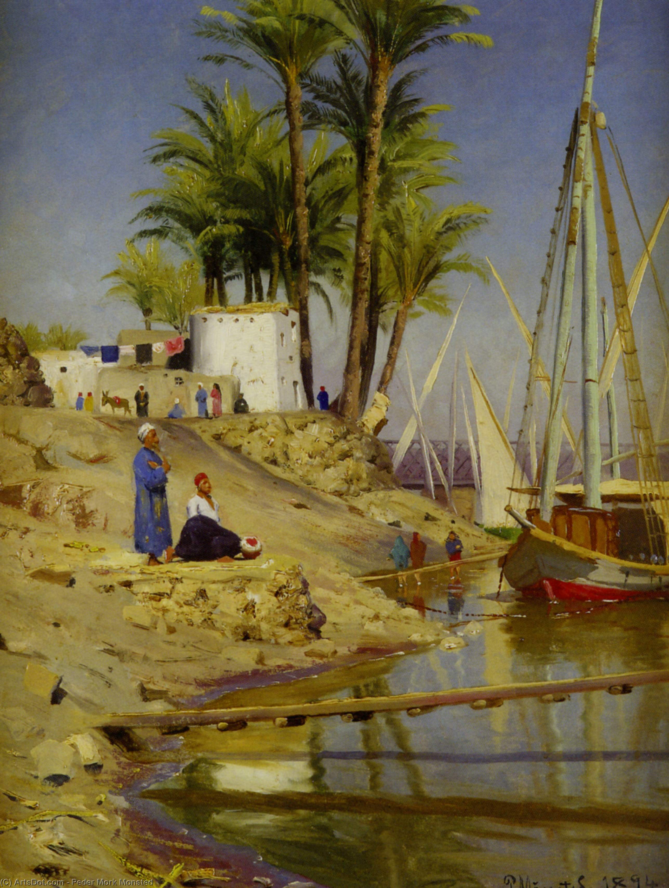 Order Paintings Reproductions View of Cairo by Peder Mork Monsted (1859-1941, Denmark) | ArtsDot.com