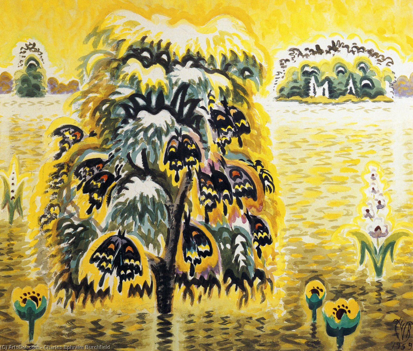 Buy Museum Art Reproductions Golden Dream by Charles Ephraim Burchfield (Inspired By) (1893-1967, United States) | ArtsDot.com