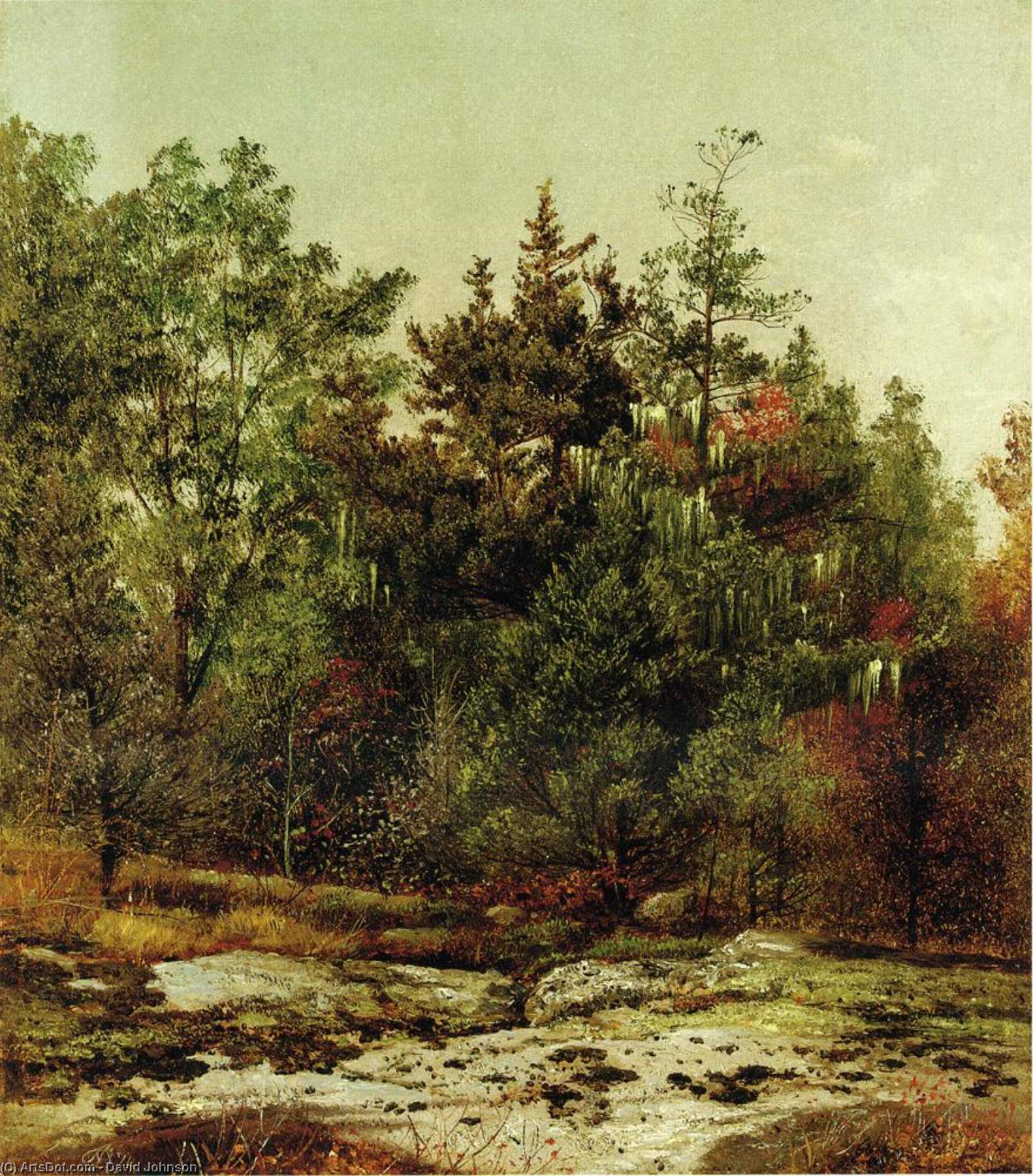 Order Oil Painting Replica Study at Ramapo, New York, 1874 by David Johnson (1827-1908, United States) | ArtsDot.com